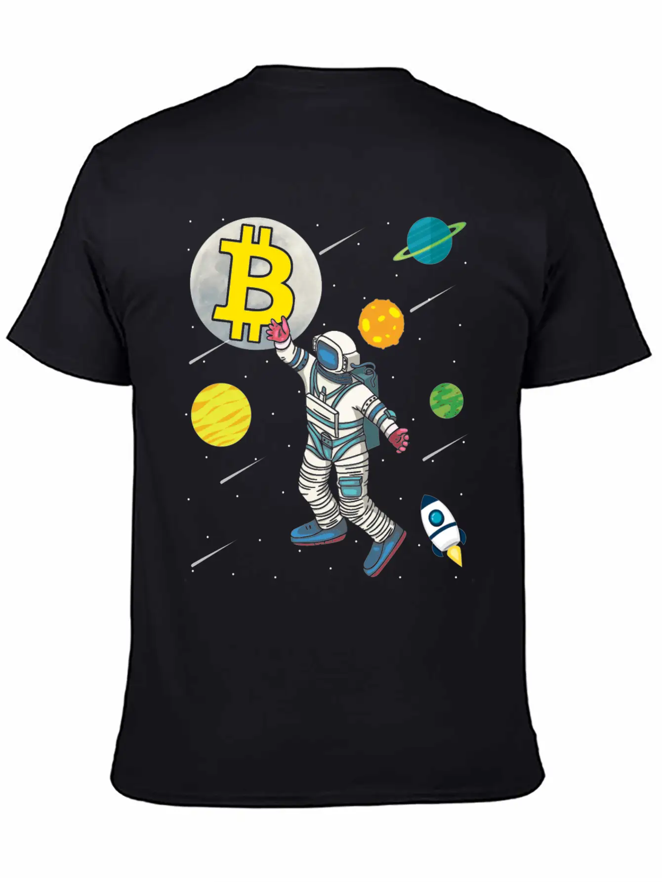 Astronaut Bitcoin Hold Btc Crypto Gifts Unisex Casual T-Shirt – Clean Design For Daily Comfort