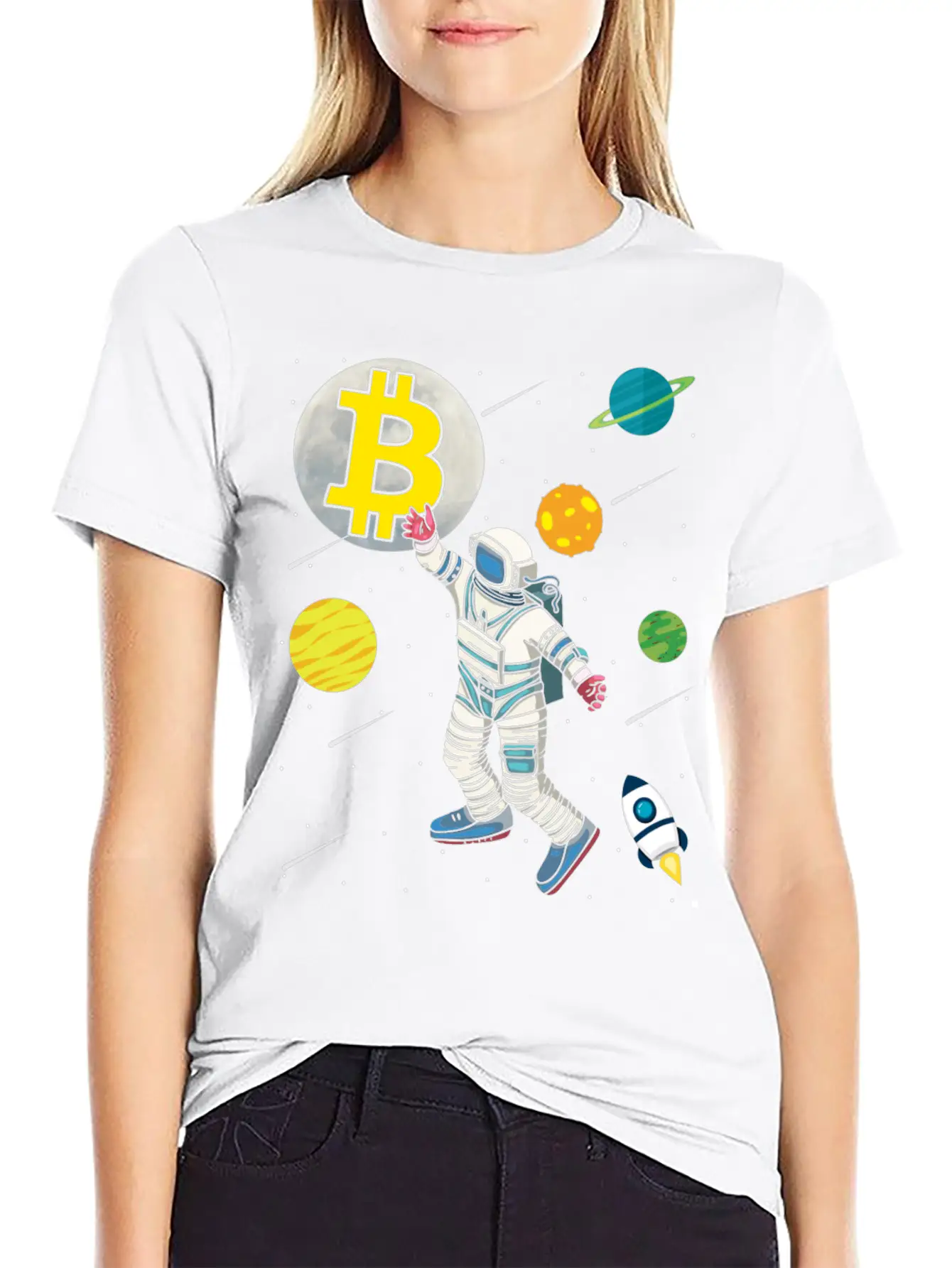 Astronaut Bitcoin Hold Btc Crypto Gifts Unisex Casual T-Shirt – Clean Design For Daily Comfort
