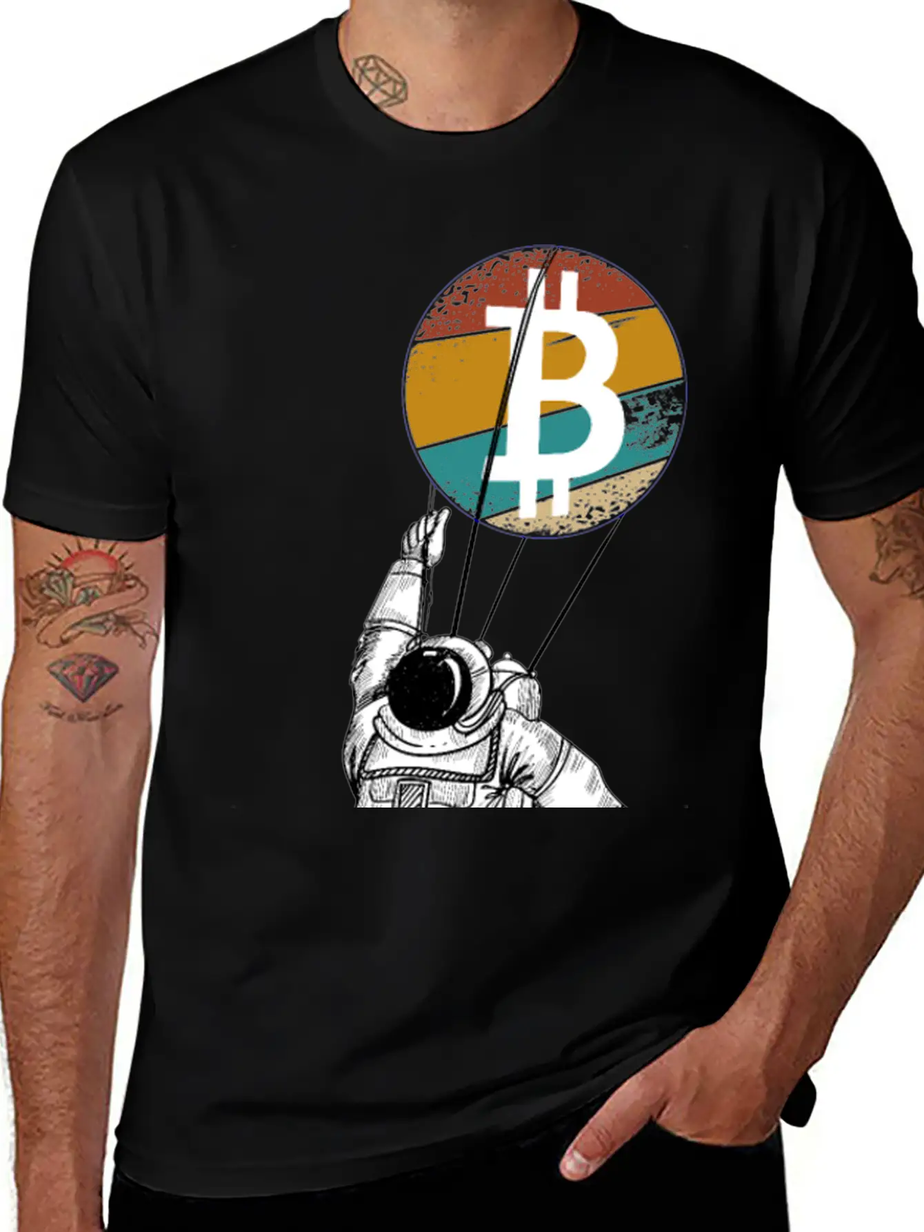 Astronaut BTC To The Moon - Bitcoin Digital Breathable Soft Cotton T-Shirt – Timeless Casual Look