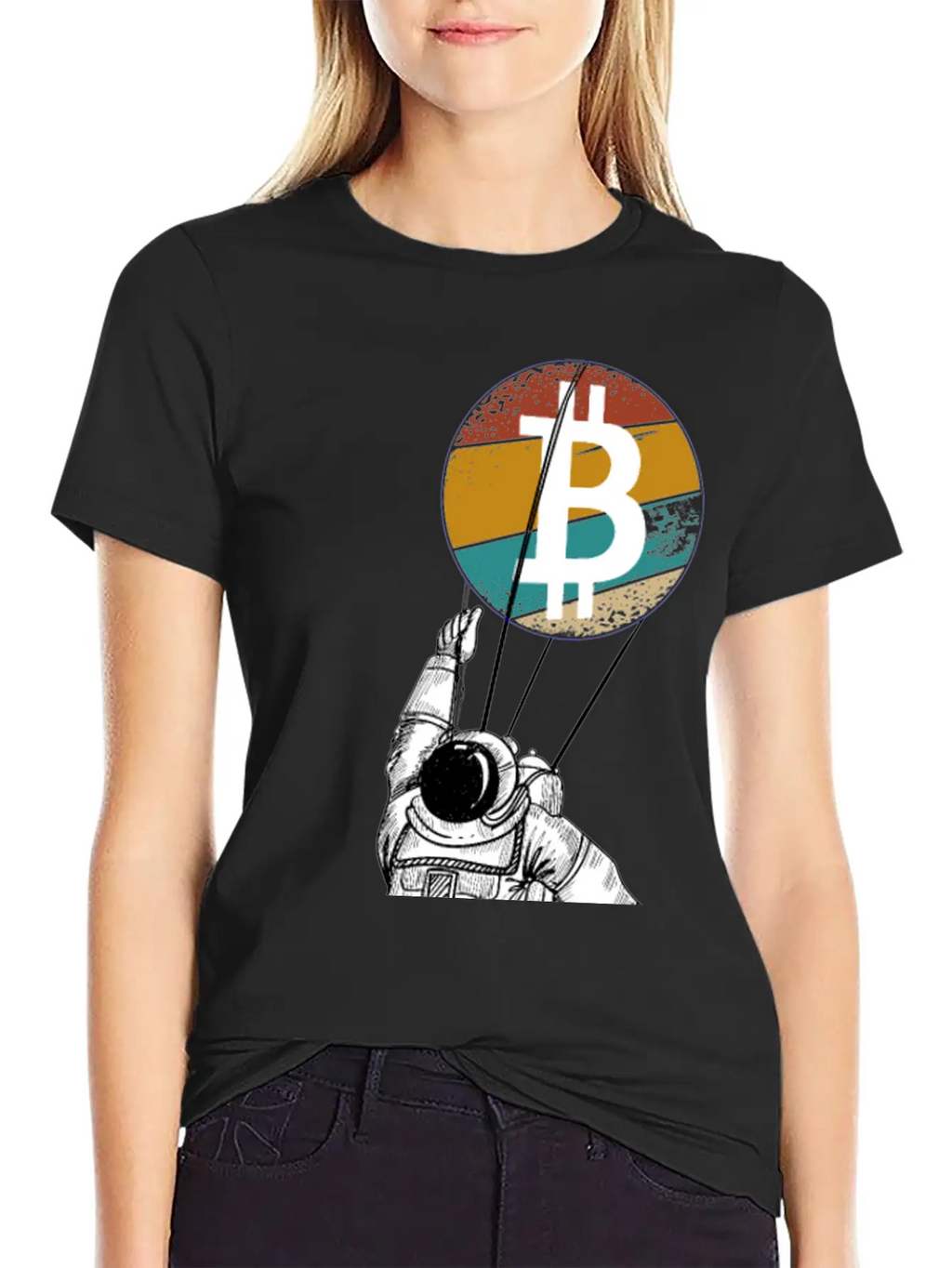 Astronaut BTC To The Moon - Bitcoin Digital Breathable Soft Cotton T-Shirt – Timeless Casual Look