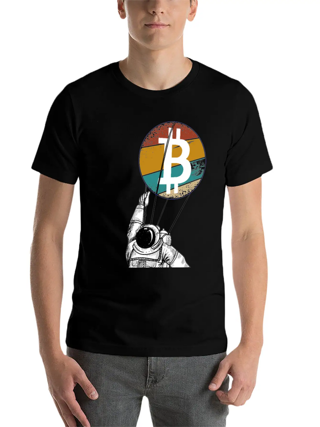 Astronaut BTC To The Moon - Bitcoin Digital Breathable Soft Cotton T-Shirt – Timeless Casual Look