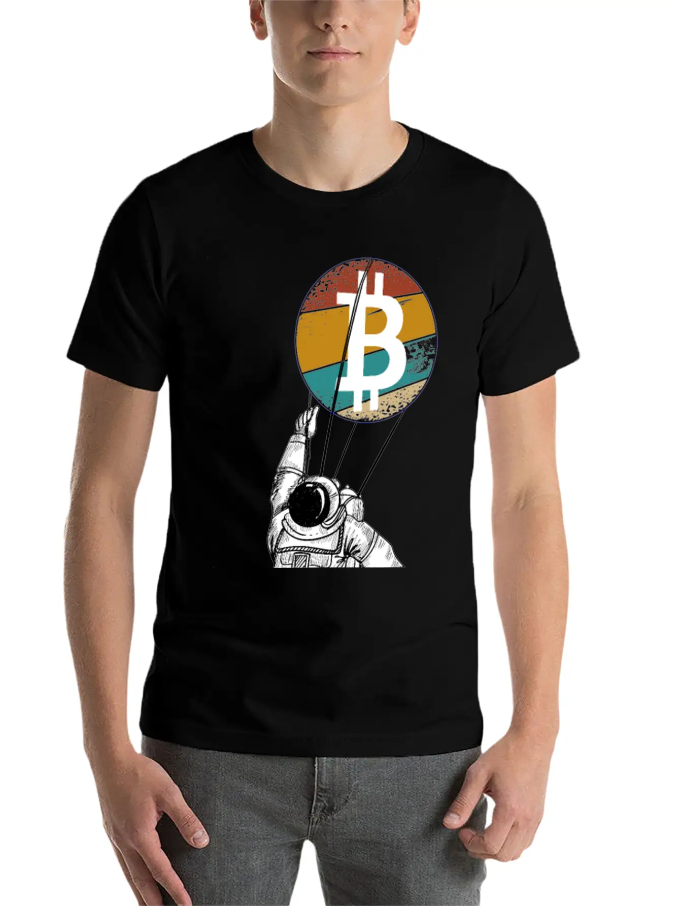 Astronaut BTC To The Moon - Bitcoin Digital Breathable Soft Cotton T-Shirt – Timeless Casual Look