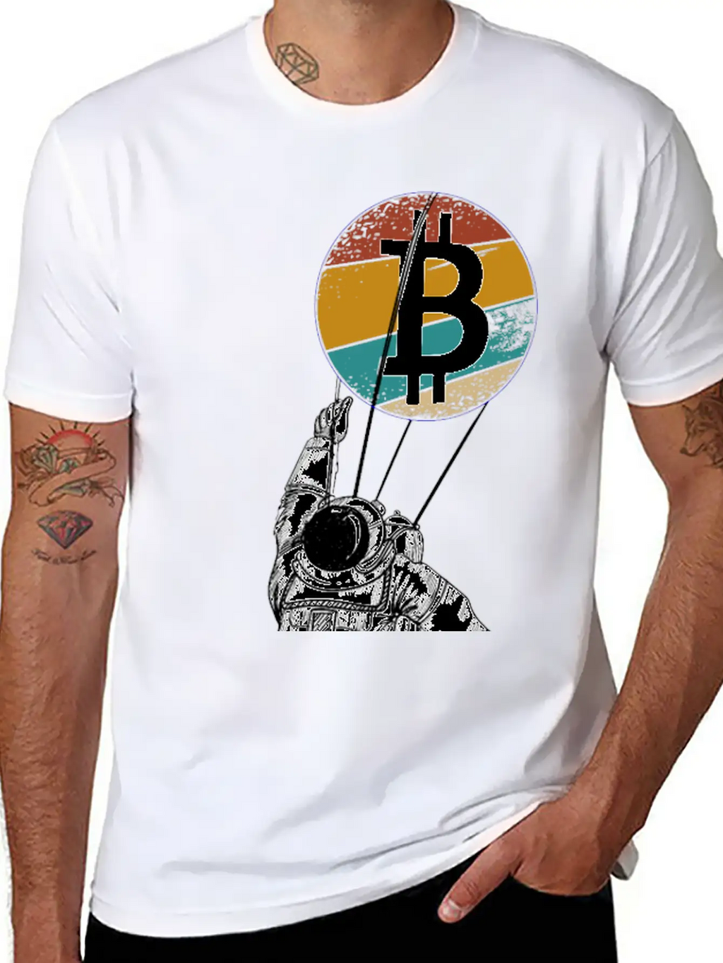 Astronaut BTC To The Moon - Bitcoin Digital Breathable Soft Cotton T-Shirt – Timeless Casual Look