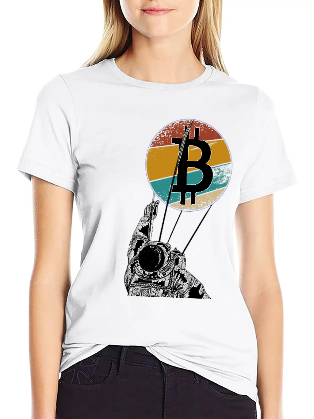 Astronaut BTC To The Moon - Bitcoin Digital Breathable Soft Cotton T-Shirt – Timeless Casual Look