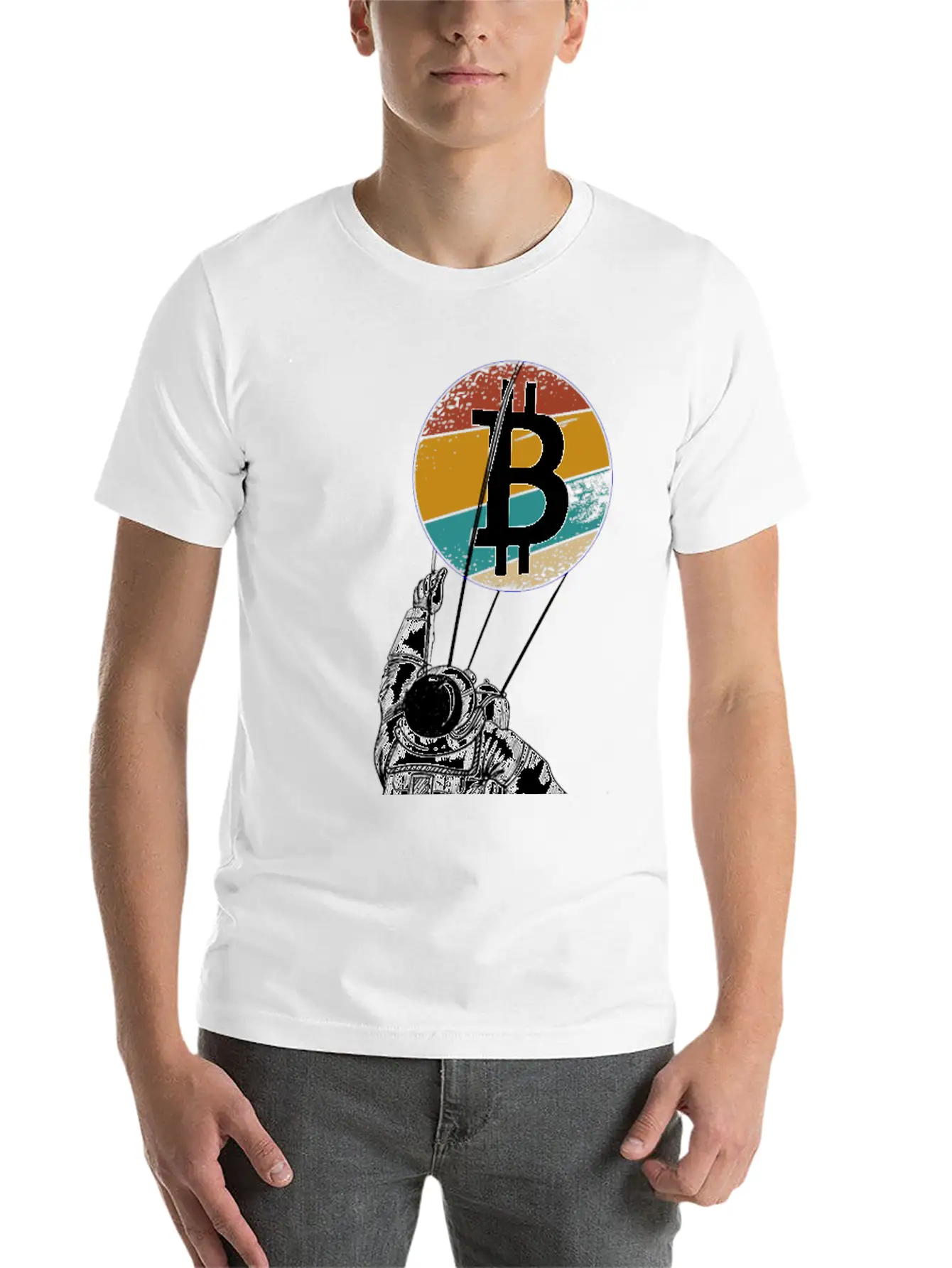 Astronaut BTC To The Moon - Bitcoin Digital Breathable Soft Cotton T-Shirt – Timeless Casual Look