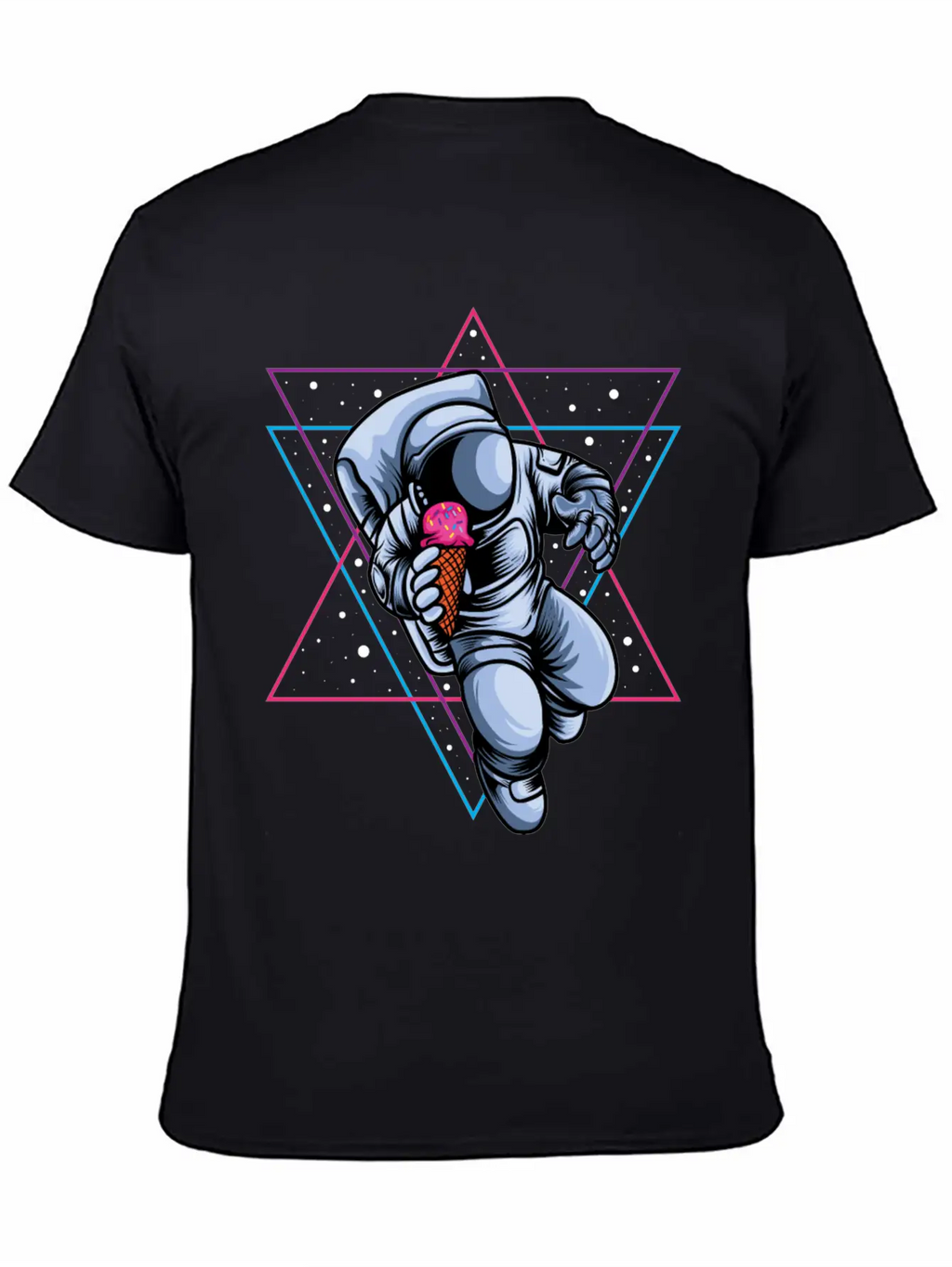 Astronaut Ice Cream Lovers Breathable Soft Cotton T-Shirt – Timeless Casual Look