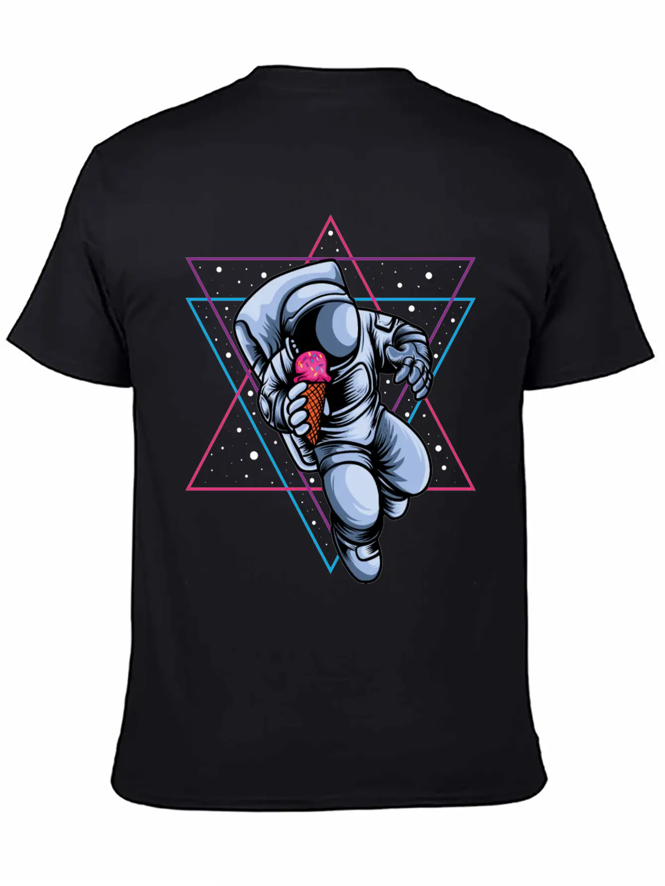 Astronaut Ice Cream Lovers Breathable Soft Cotton T-Shirt – Timeless Casual Look