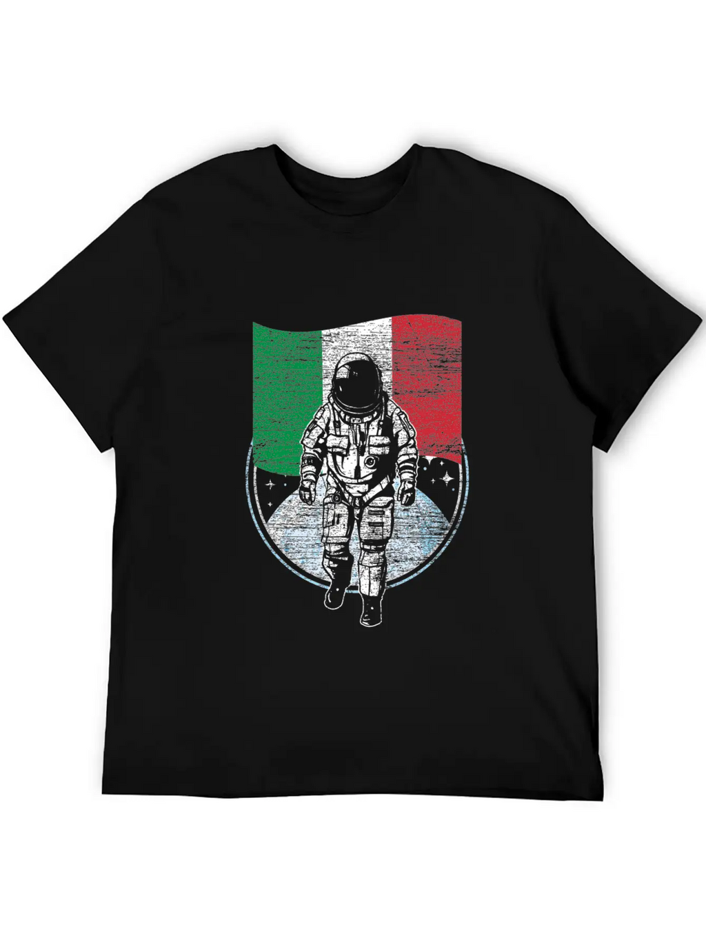 Astronaut Moon Italy Flag Classic Fit Graphic Tee For Daily Comfort – Unisex Cotton Shirt