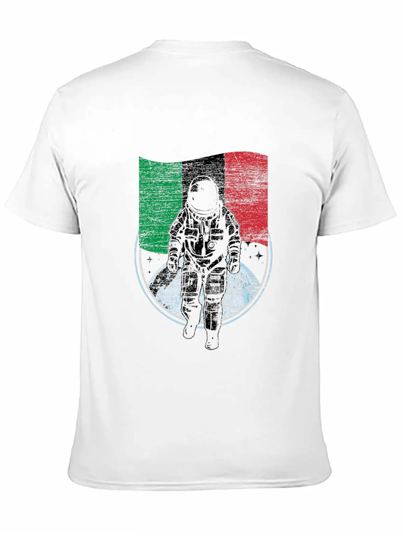 Astronaut Moon Italy Flag Classic Fit Graphic Tee For Daily Comfort – Unisex Cotton Shirt