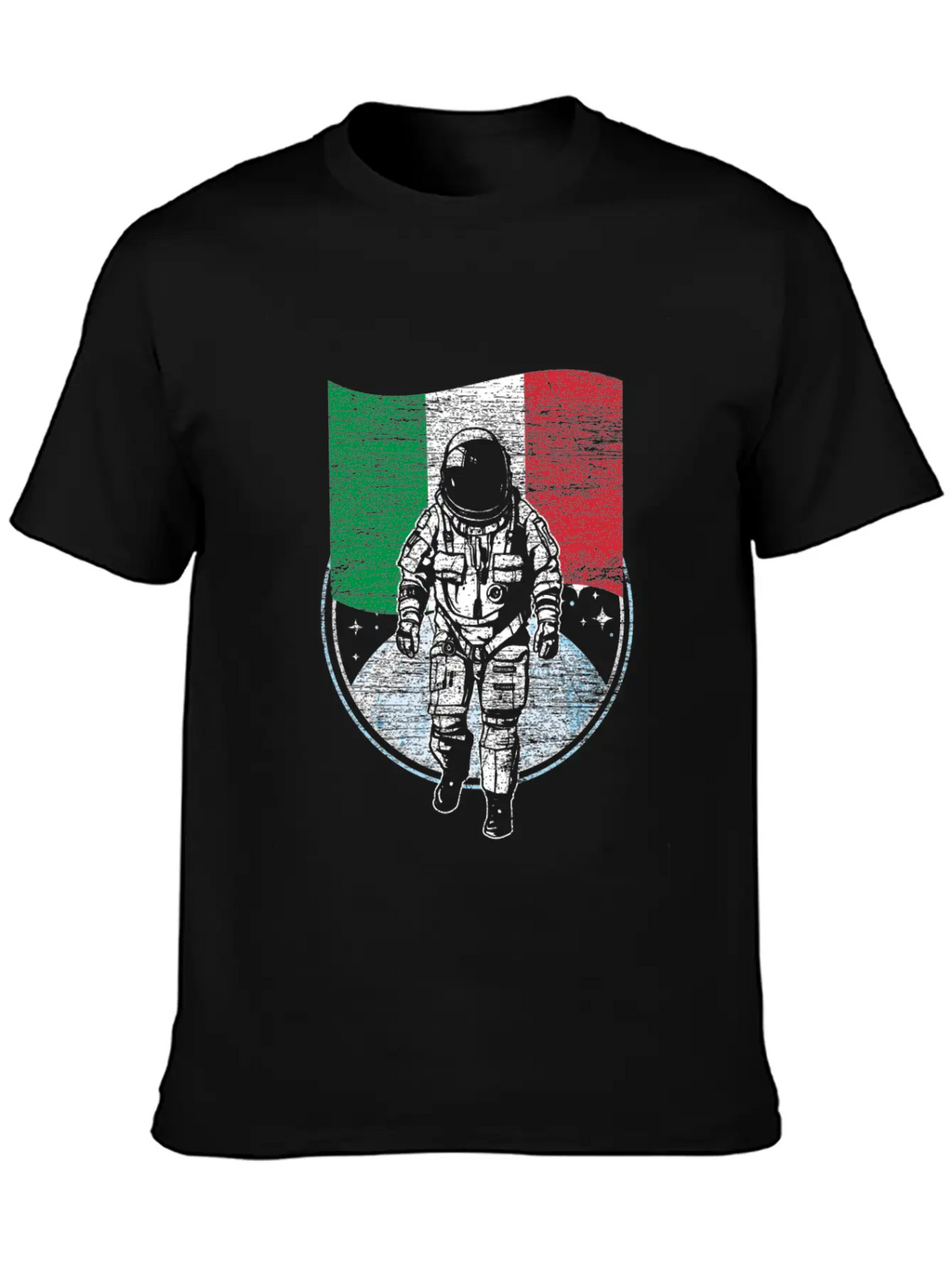Astronaut Moon Italy Flag Classic Fit Graphic Tee For Daily Comfort – Unisex Cotton Shirt