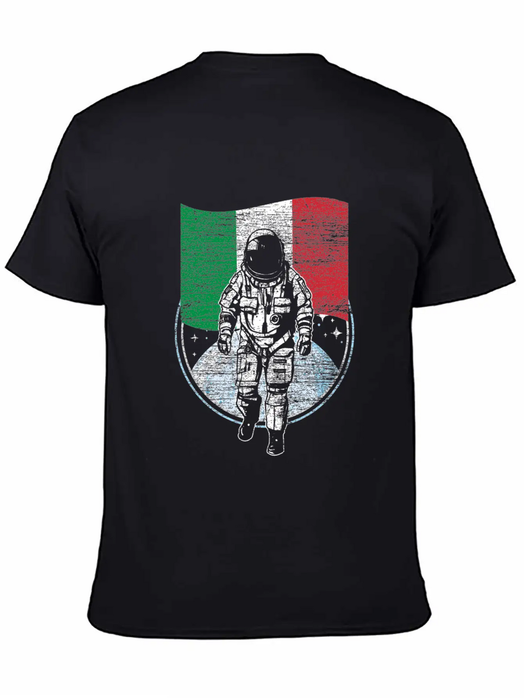 Astronaut Moon Italy Flag Classic Fit Graphic Tee For Daily Comfort – Unisex Cotton Shirt