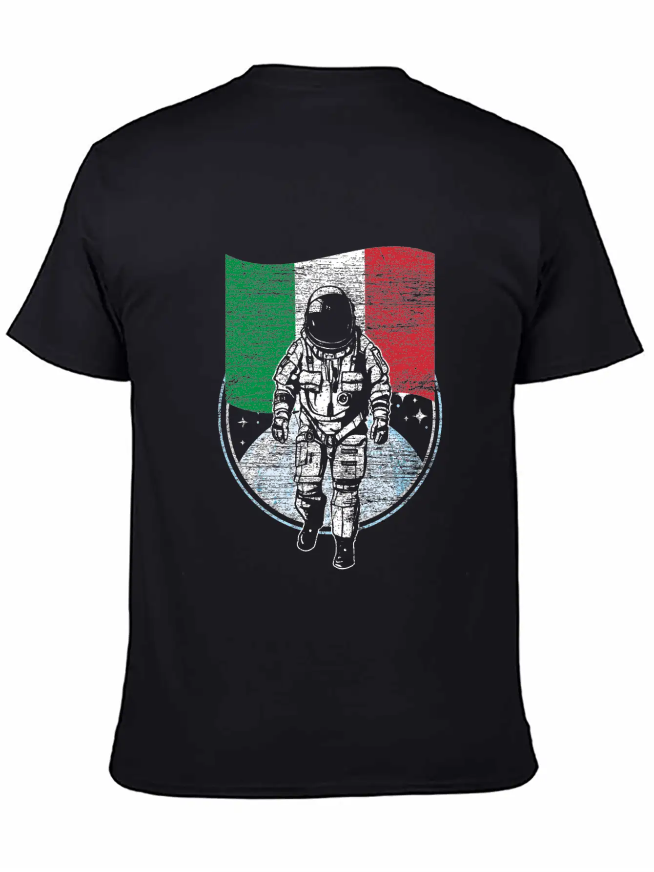 Astronaut Moon Italy Flag Classic Fit Graphic Tee For Daily Comfort – Unisex Cotton Shirt