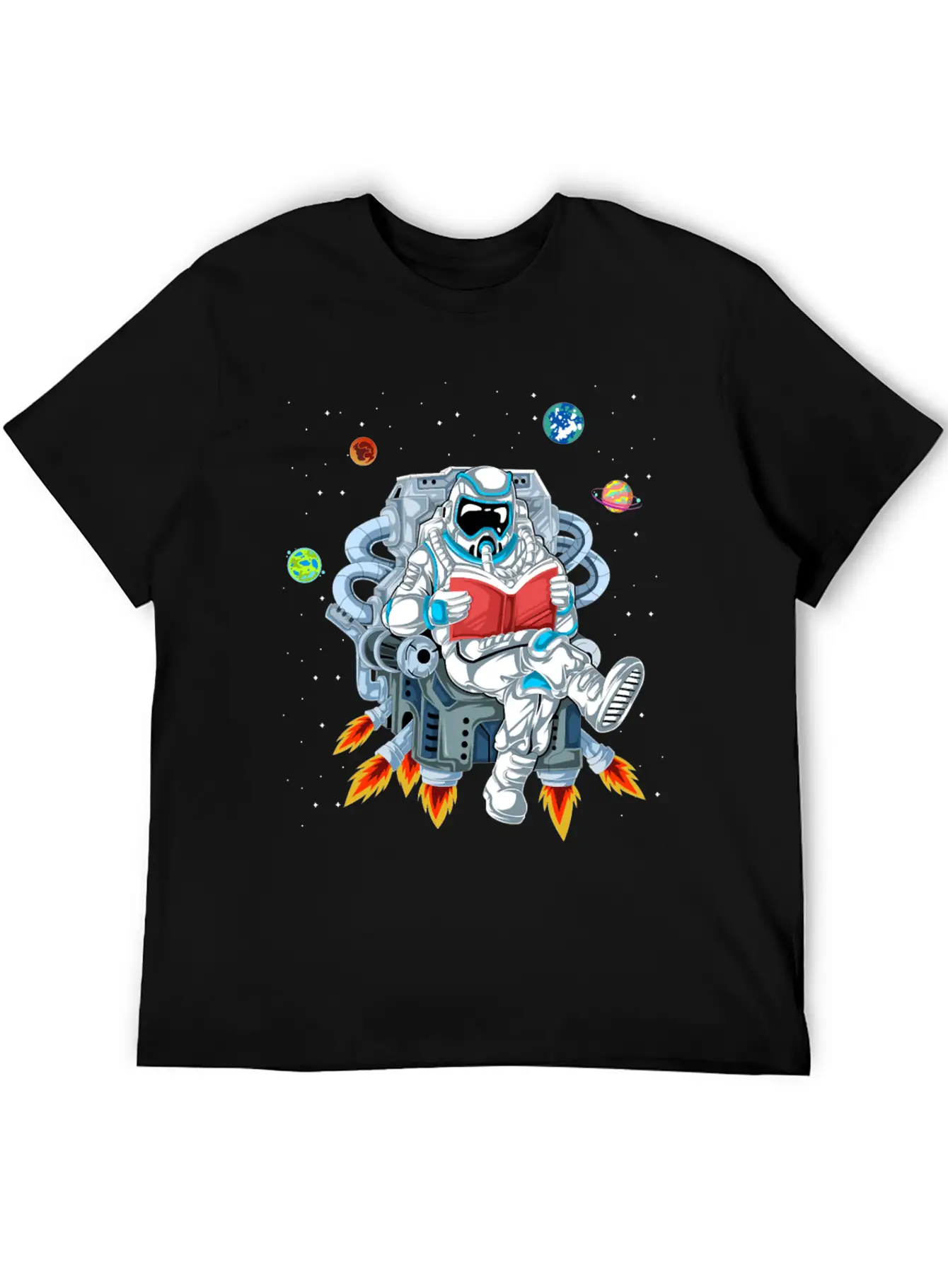 Astronaut Reading Unisex Casual T-Shirt – Clean Design For Daily Comfort