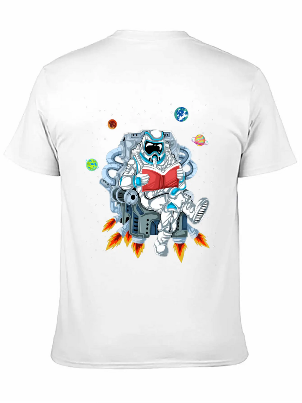 Astronaut Reading Unisex Casual T-Shirt – Clean Design For Daily Comfort