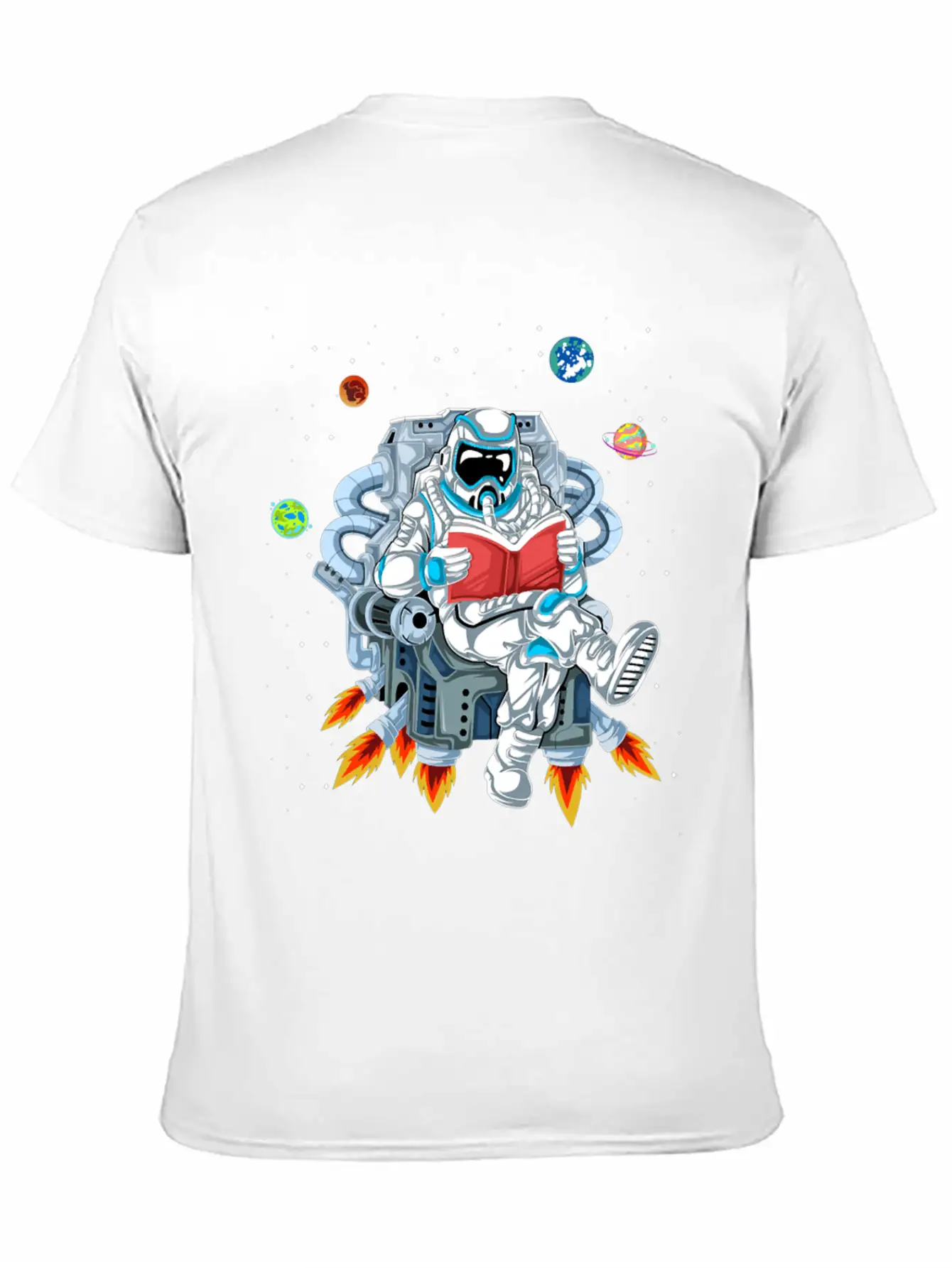 Astronaut Reading Unisex Casual T-Shirt – Clean Design For Daily Comfort