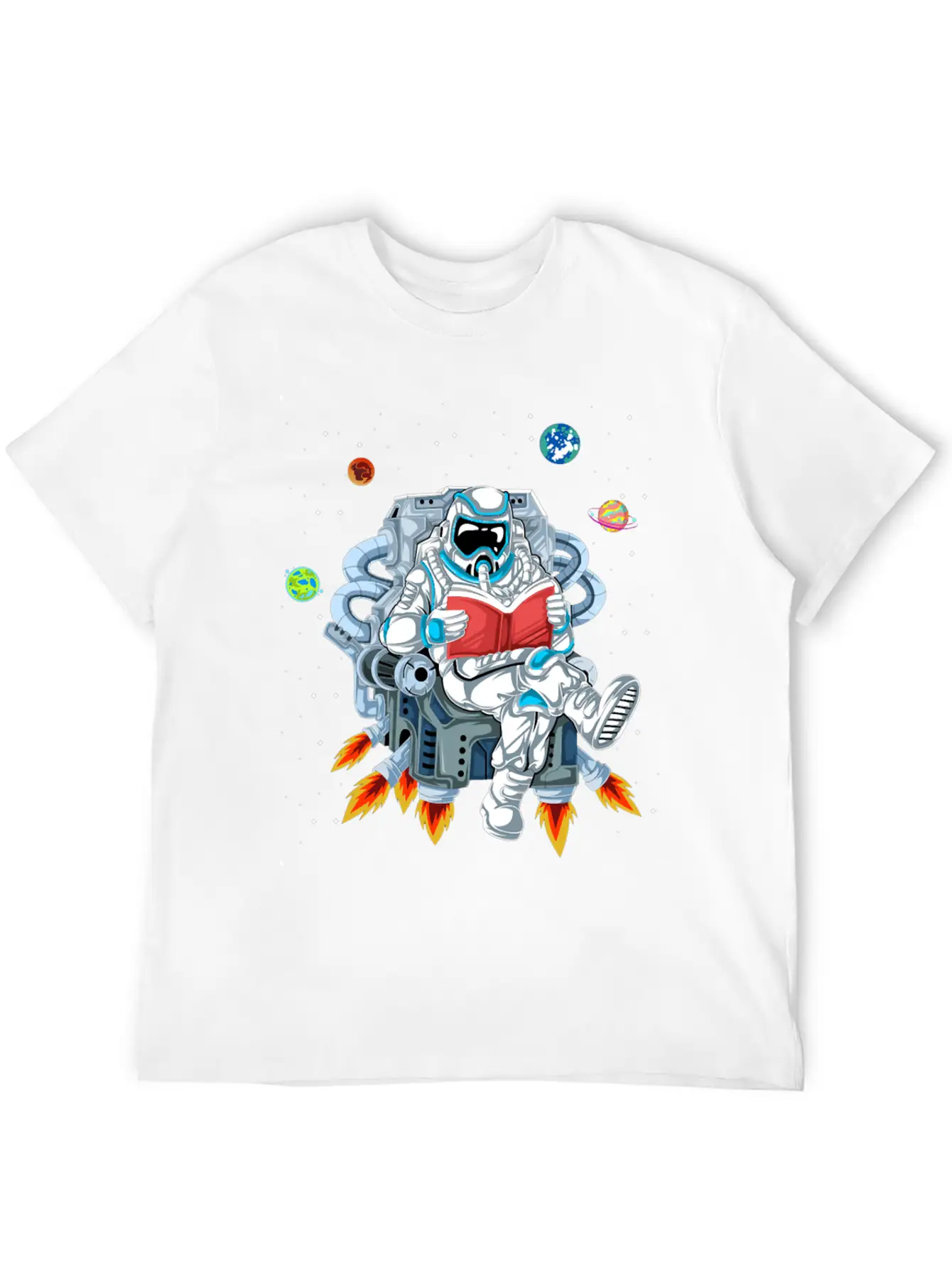 Astronaut Reading Unisex Casual T-Shirt – Clean Design For Daily Comfort