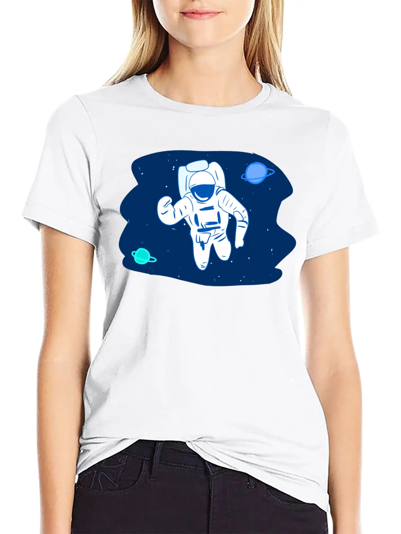 Astronaut Stars Star Planets Planet Space Breathable Soft Cotton T-Shirt – Timeless Casual Look