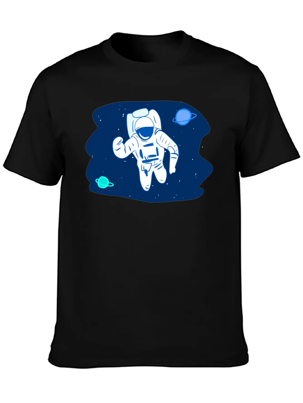 Astronaut Stars Star Planets Planet Space Breathable Soft Cotton T-Shirt – Timeless Casual Look