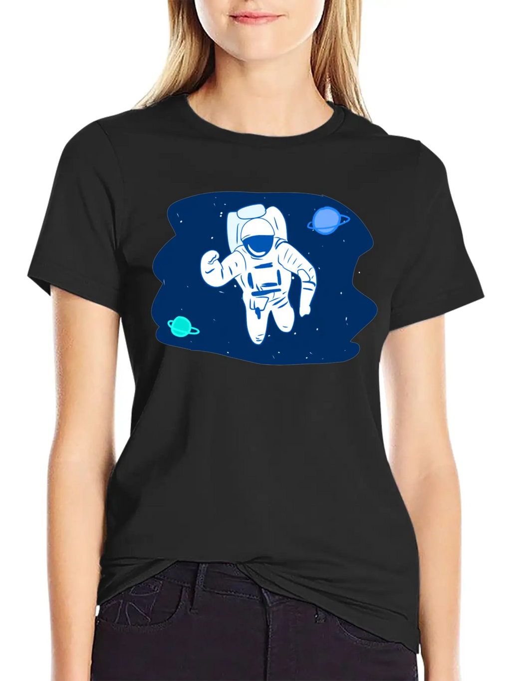 Astronaut Stars Star Planets Planet Space Breathable Soft Cotton T-Shirt – Timeless Casual Look