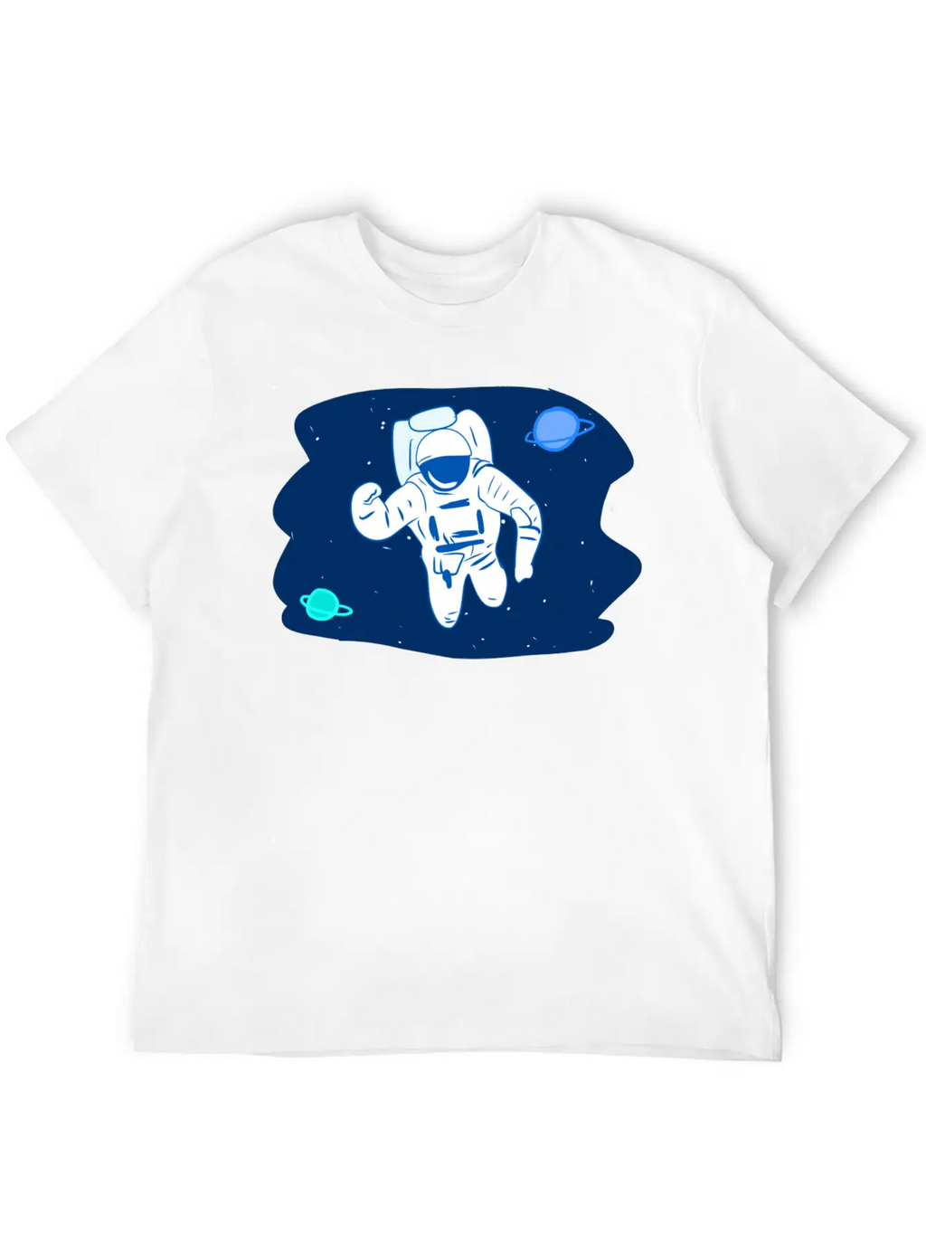 Astronaut Stars Star Planets Planet Space Breathable Soft Cotton T-Shirt – Timeless Casual Look