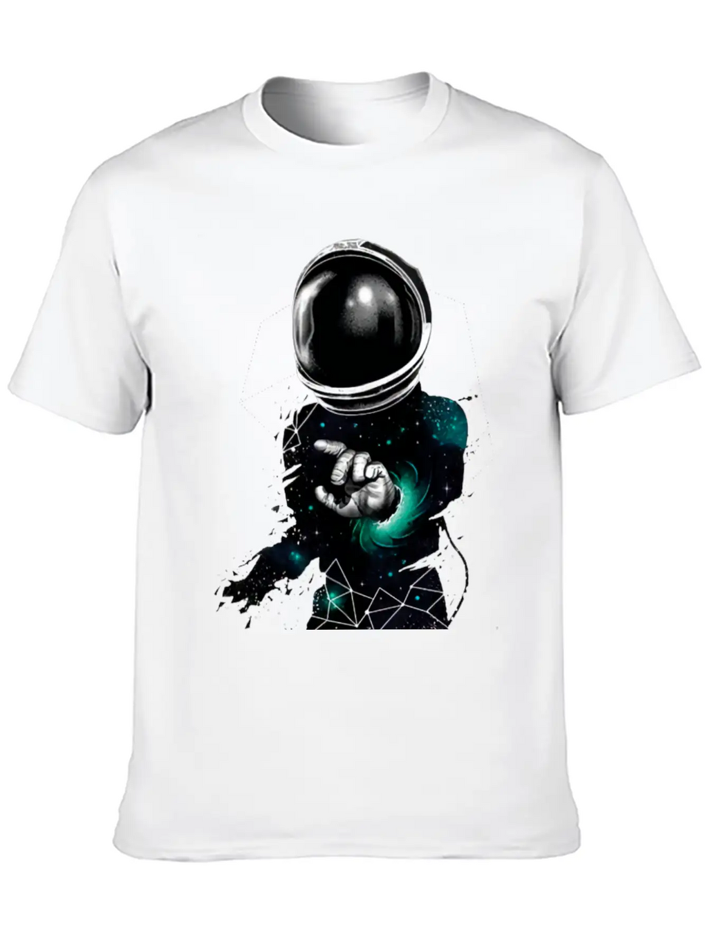 Astronaut Vs Universe Geometry Casual Graphic T-Shirt – Simple And Comfortable Daily Wear