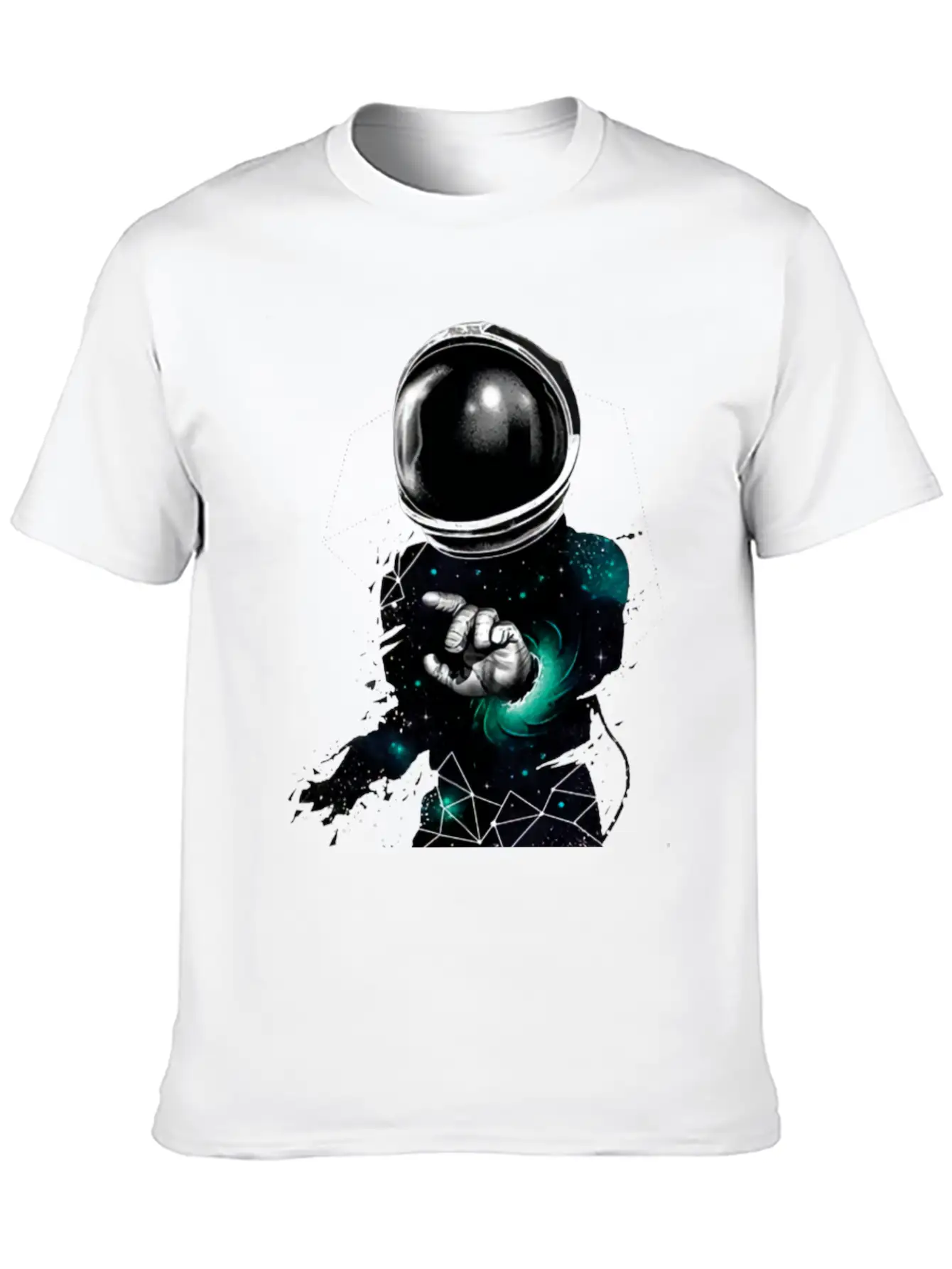 Astronaut Vs Universe Geometry Casual Graphic T-Shirt – Simple And Comfortable Daily Wear