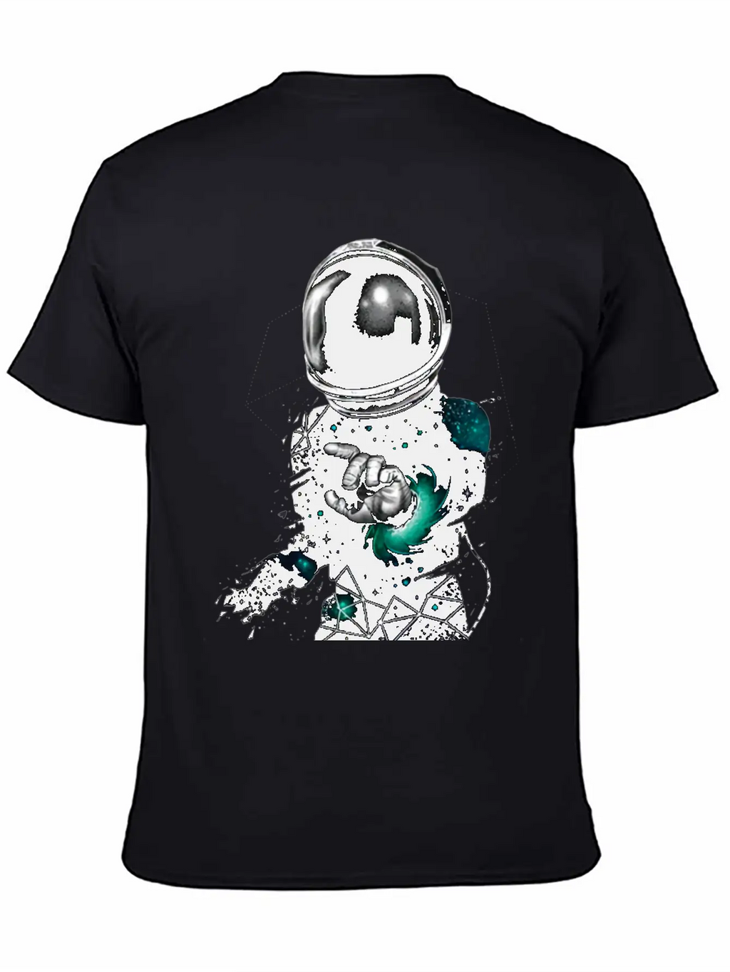 Astronaut Vs Universe Geometry Casual Graphic T-Shirt – Simple And Comfortable Daily Wear