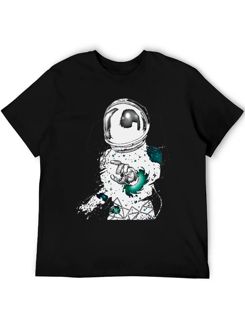 Astronaut Vs Universe Geometry Casual Graphic T-Shirt – Simple And Comfortable Daily Wear