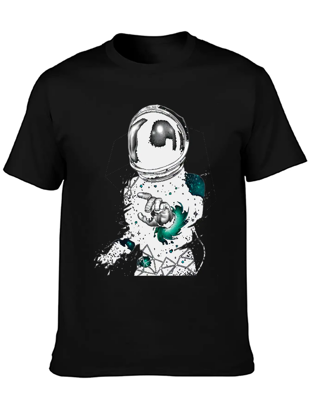 Astronaut Vs Universe Geometry Casual Graphic T-Shirt – Simple And Comfortable Daily Wear