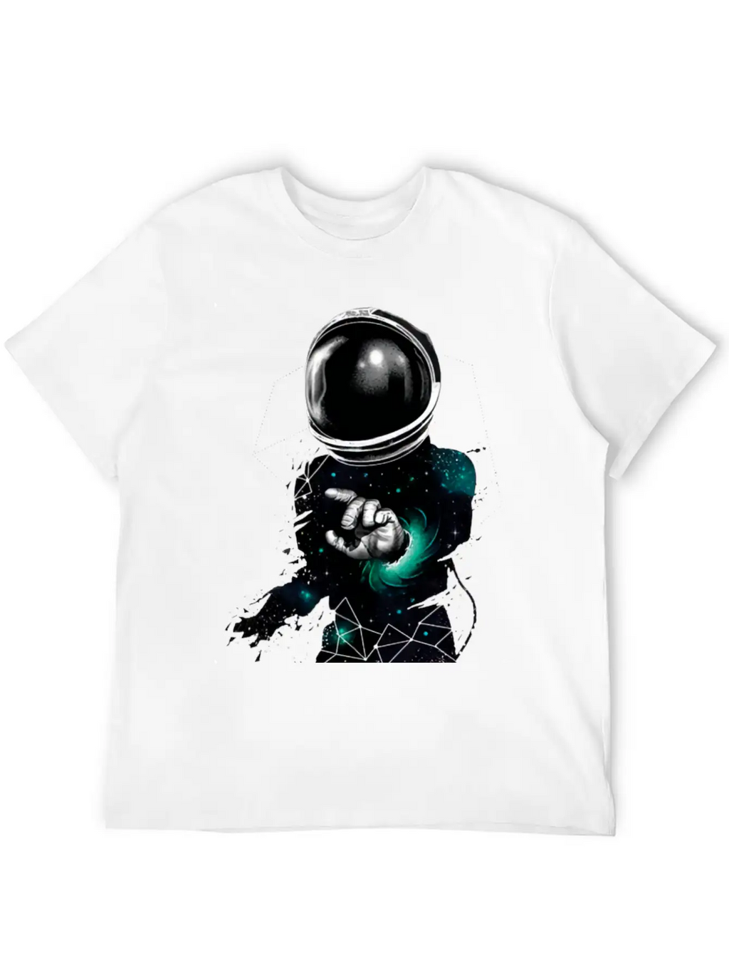 Astronaut Vs Universe Geometry Casual Graphic T-Shirt – Simple And Comfortable Daily Wear