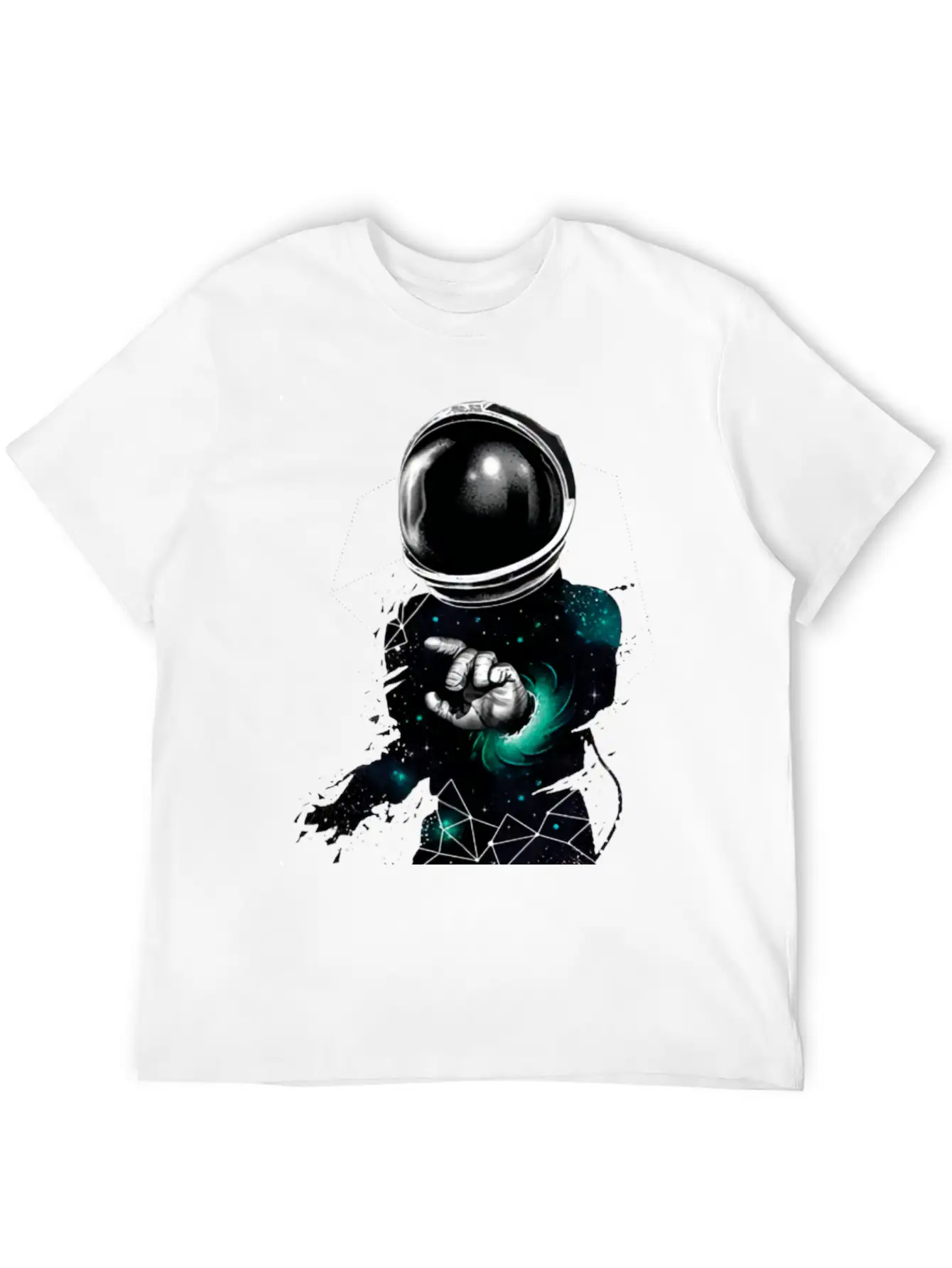 Astronaut Vs Universe Geometry Casual Graphic T-Shirt – Simple And Comfortable Daily Wear