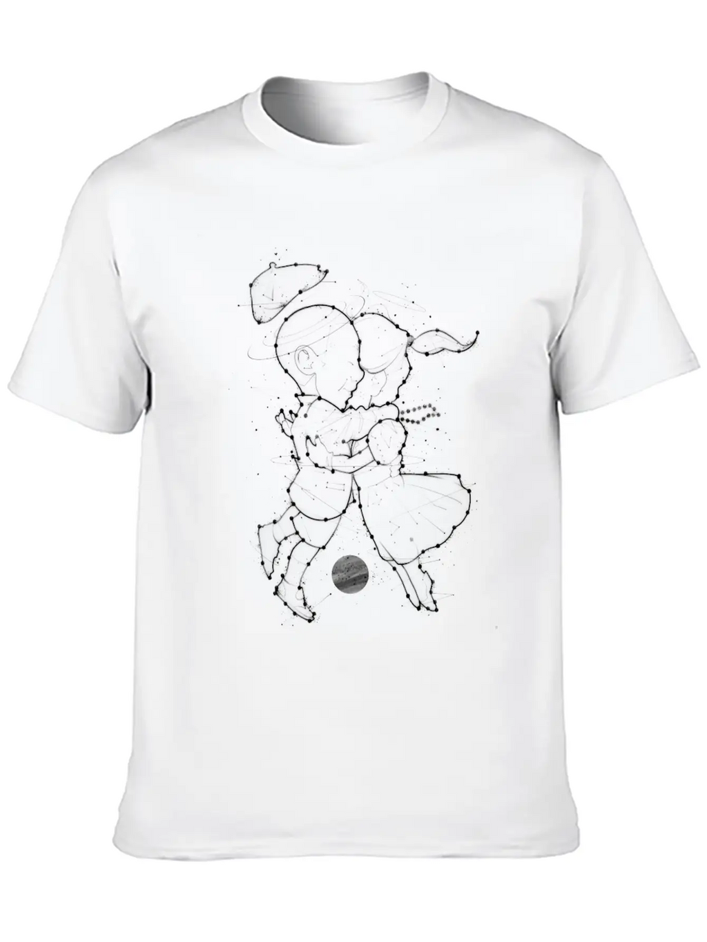 Astronomy & Universe / Space - Cosmo Love Cupule Essential Cotton Tee For Daily Outfits – Unisex Style