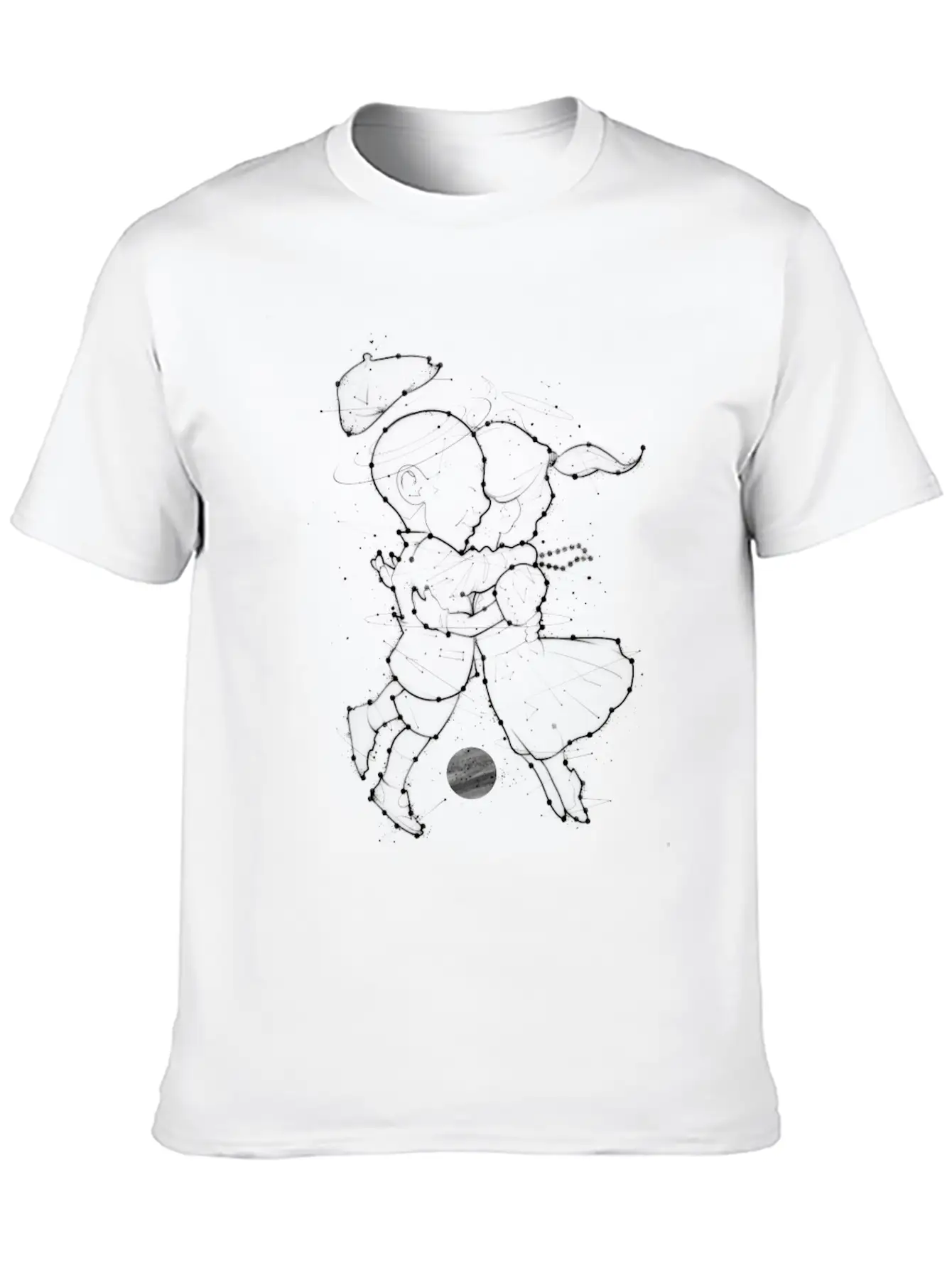 Astronomy & Universe / Space - Cosmo Love Cupule Essential Cotton Tee For Daily Outfits – Unisex Style