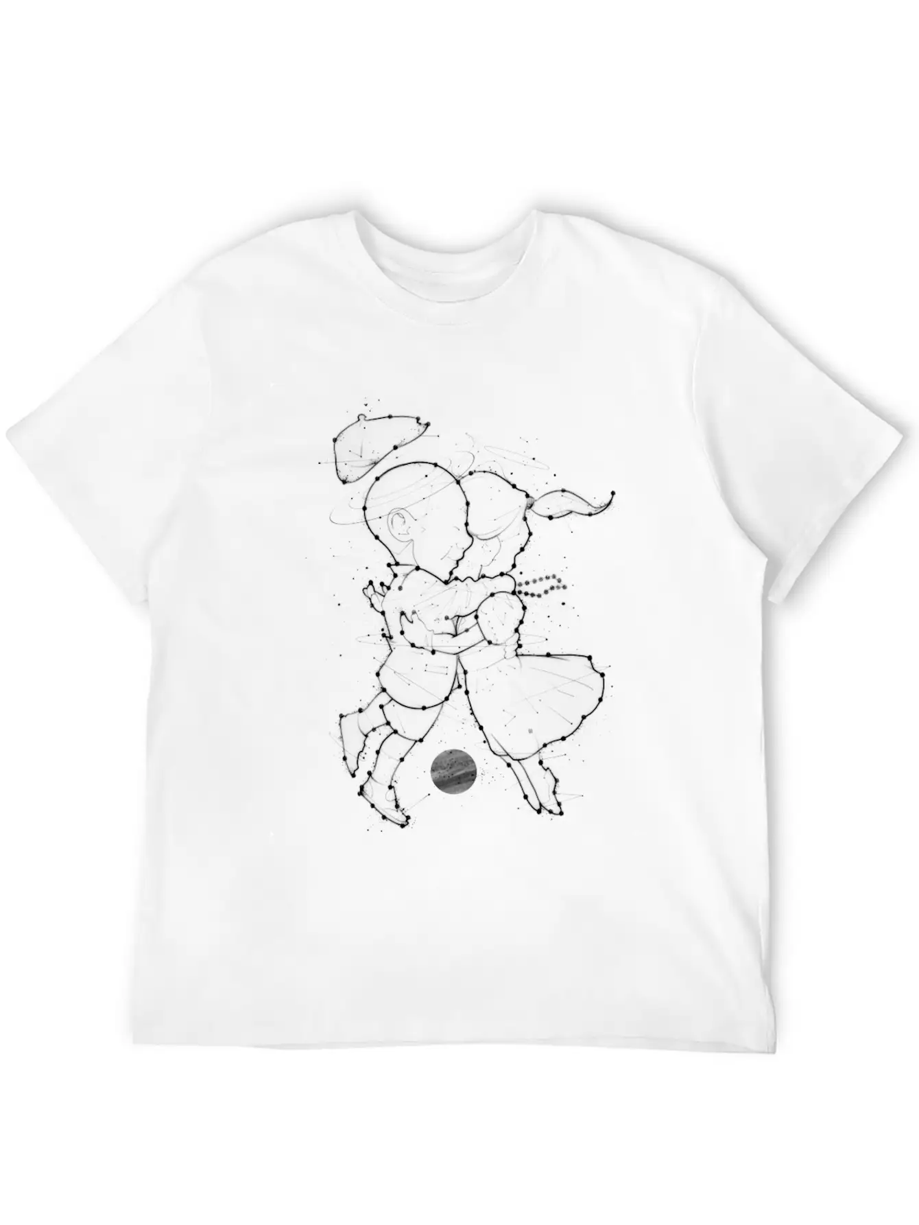 Astronomy & Universe / Space - Cosmo Love Cupule Essential Cotton Tee For Daily Outfits – Unisex Style