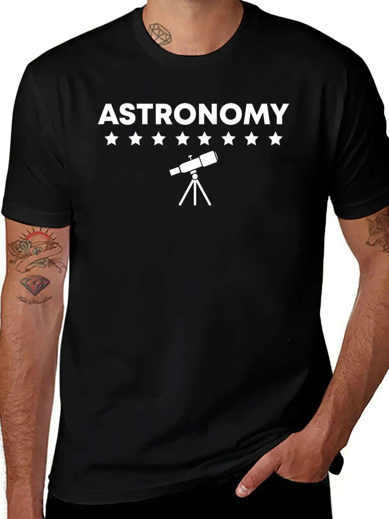 Astronomy Universe Telescope Astrology Science Breathable Soft Cotton T-Shirt – Timeless Casual Look
