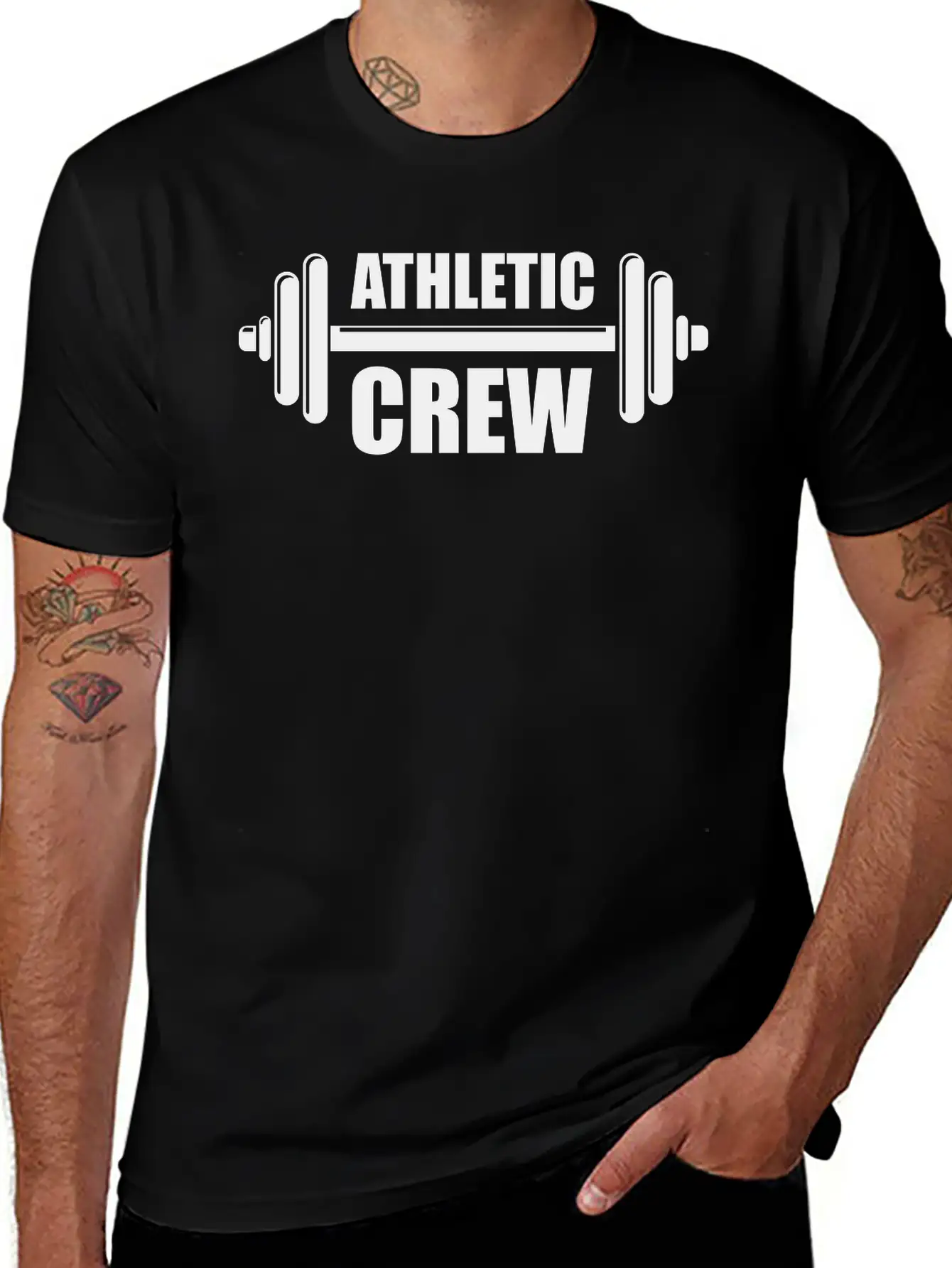 Athletic Crew Unisex Short Sleeve Soft Cotton T-Shirt – Casual Everyday Wear