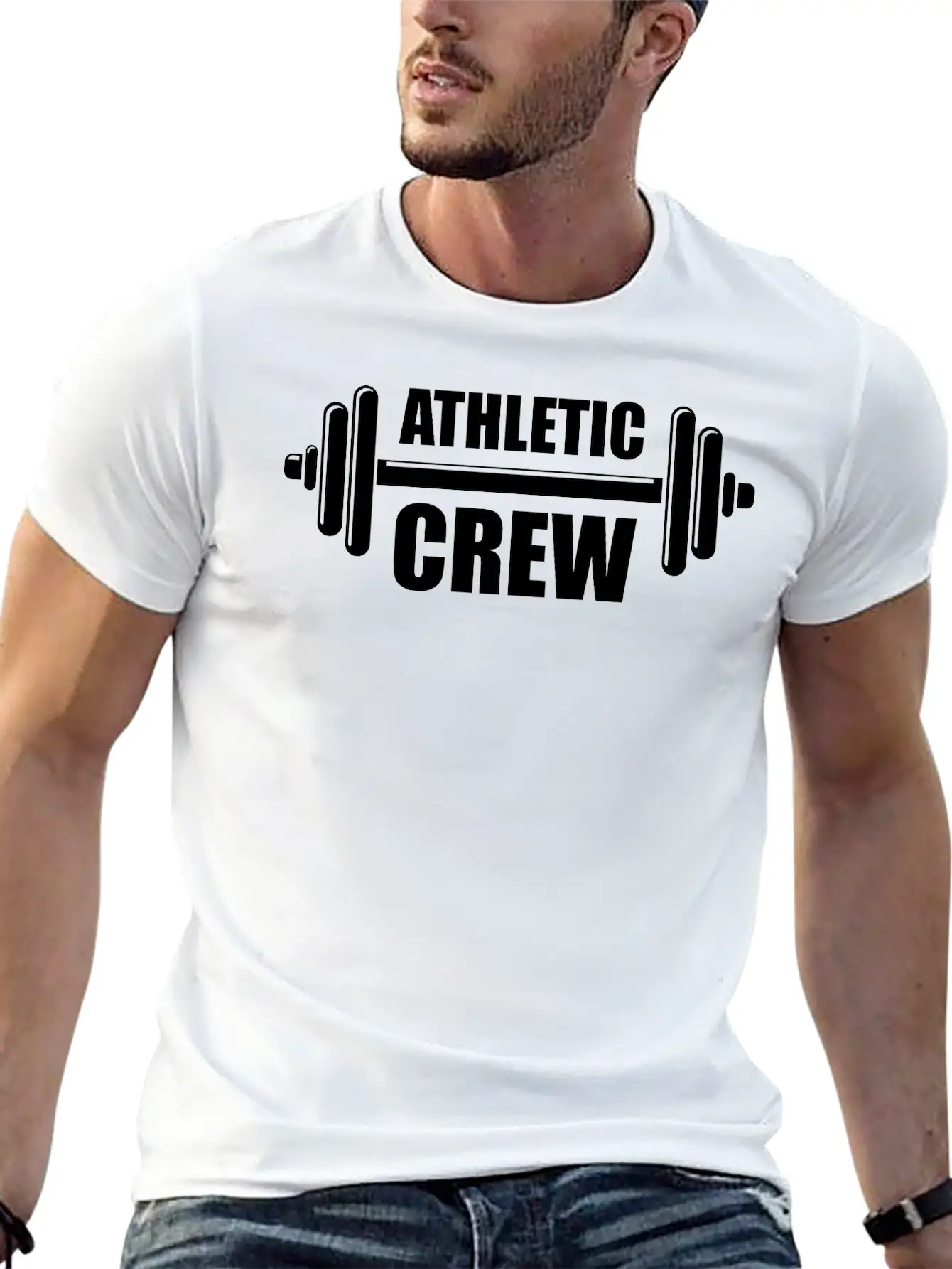 Athletic Crew Unisex Short Sleeve Soft Cotton T-Shirt – Casual Everyday Wear