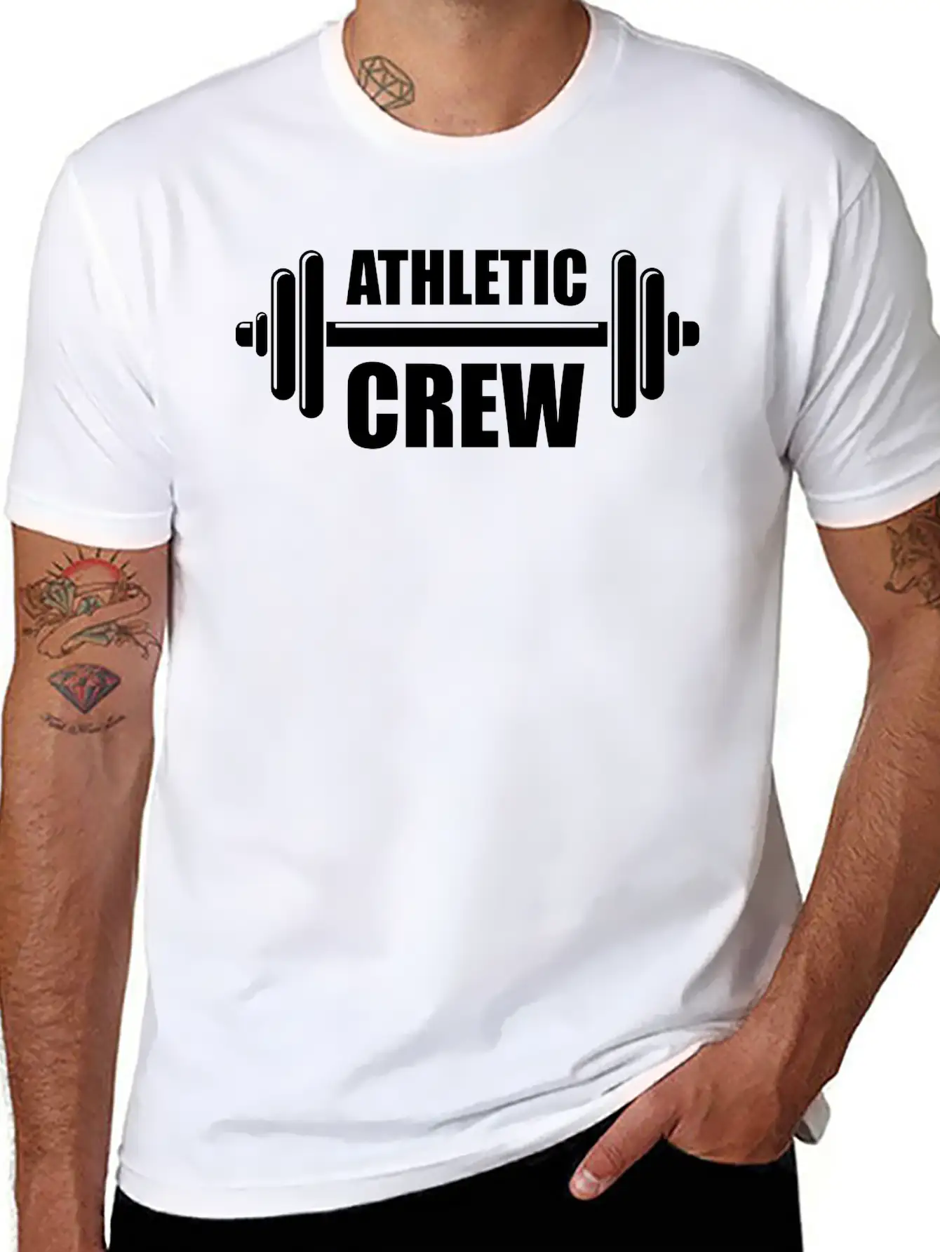 Athletic Crew Unisex Short Sleeve Soft Cotton T-Shirt – Casual Everyday Wear