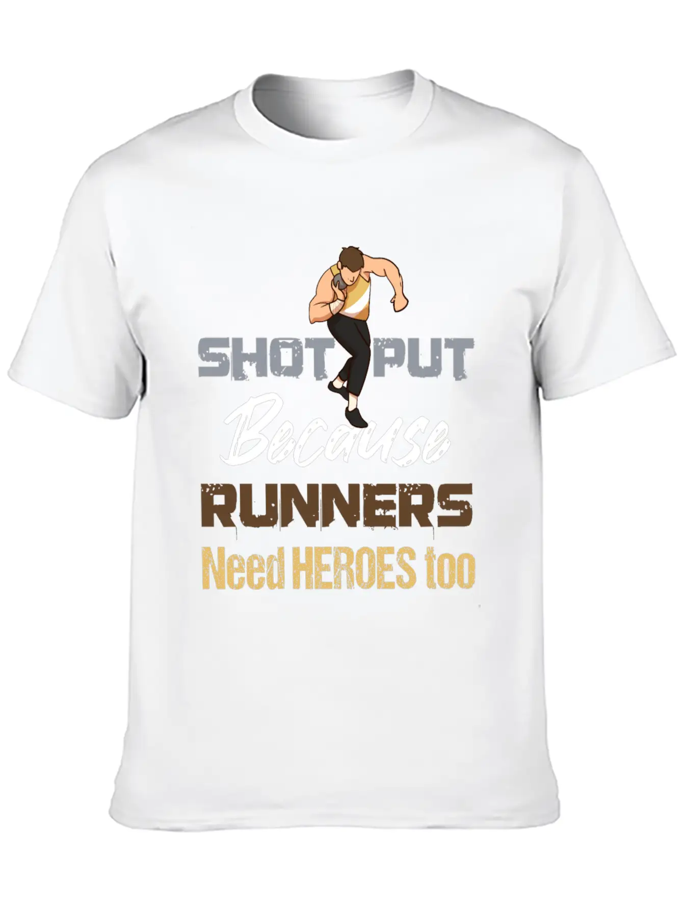 Athletics Track And Field Throw Athlete Shot Stylish Everyday T-Shirt – Unisex Basic Cotton Tee