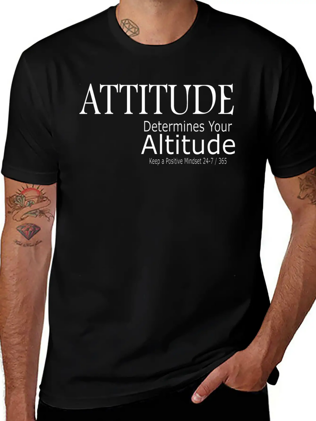 Attitude Determines Your Altitude Unisex Short Sleeve Soft Cotton T-Shirt – Casual Everyday Wear