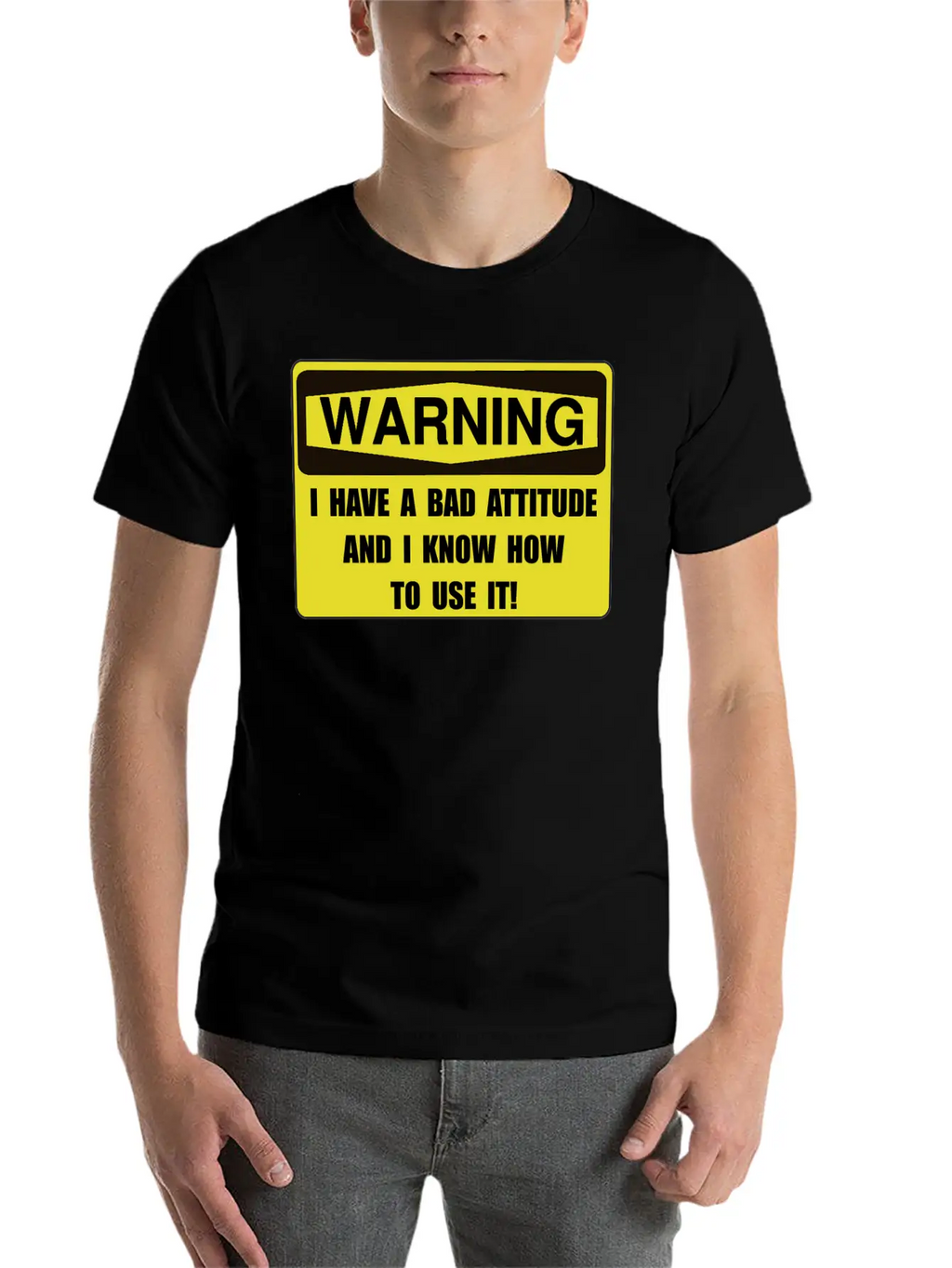 Attitude Warning Breathable Soft Cotton T-Shirt – Timeless Casual Look
