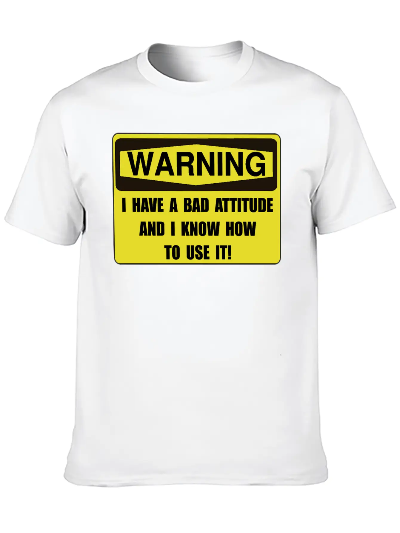 Attitude Warning Breathable Soft Cotton T-Shirt – Timeless Casual Look