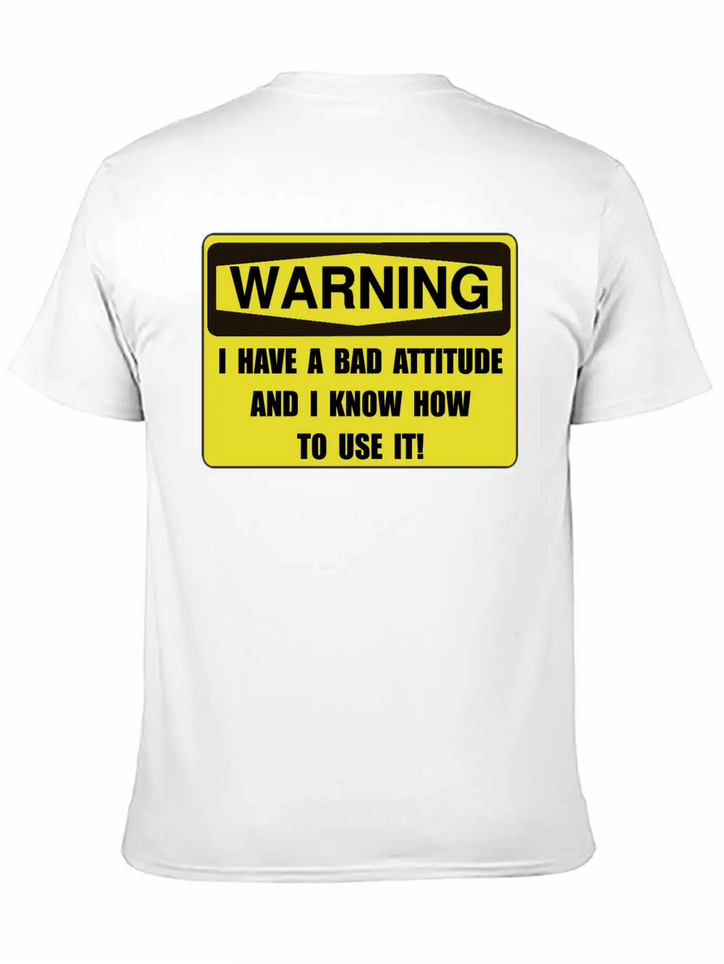 Attitude Warning Breathable Soft Cotton T-Shirt – Timeless Casual Look