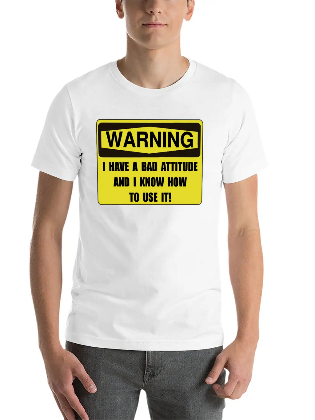 Attitude Warning Breathable Soft Cotton T-Shirt – Timeless Casual Look