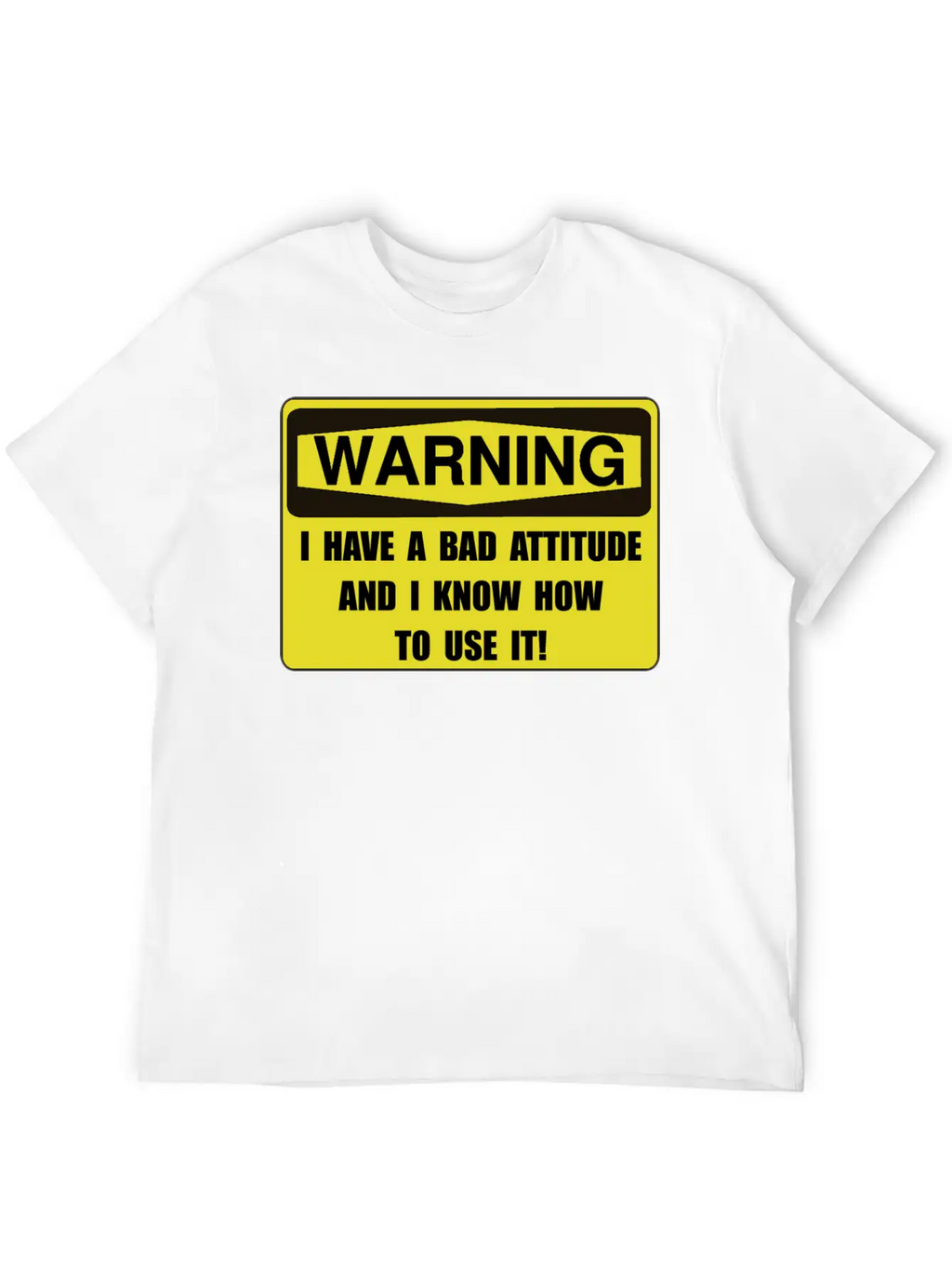 Attitude Warning Breathable Soft Cotton T-Shirt – Timeless Casual Look