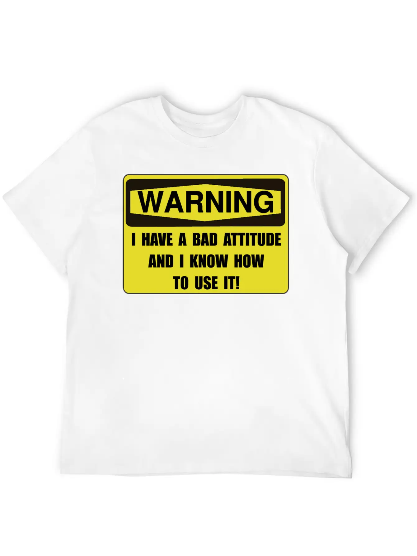 Attitude Warning Breathable Soft Cotton T-Shirt – Timeless Casual Look