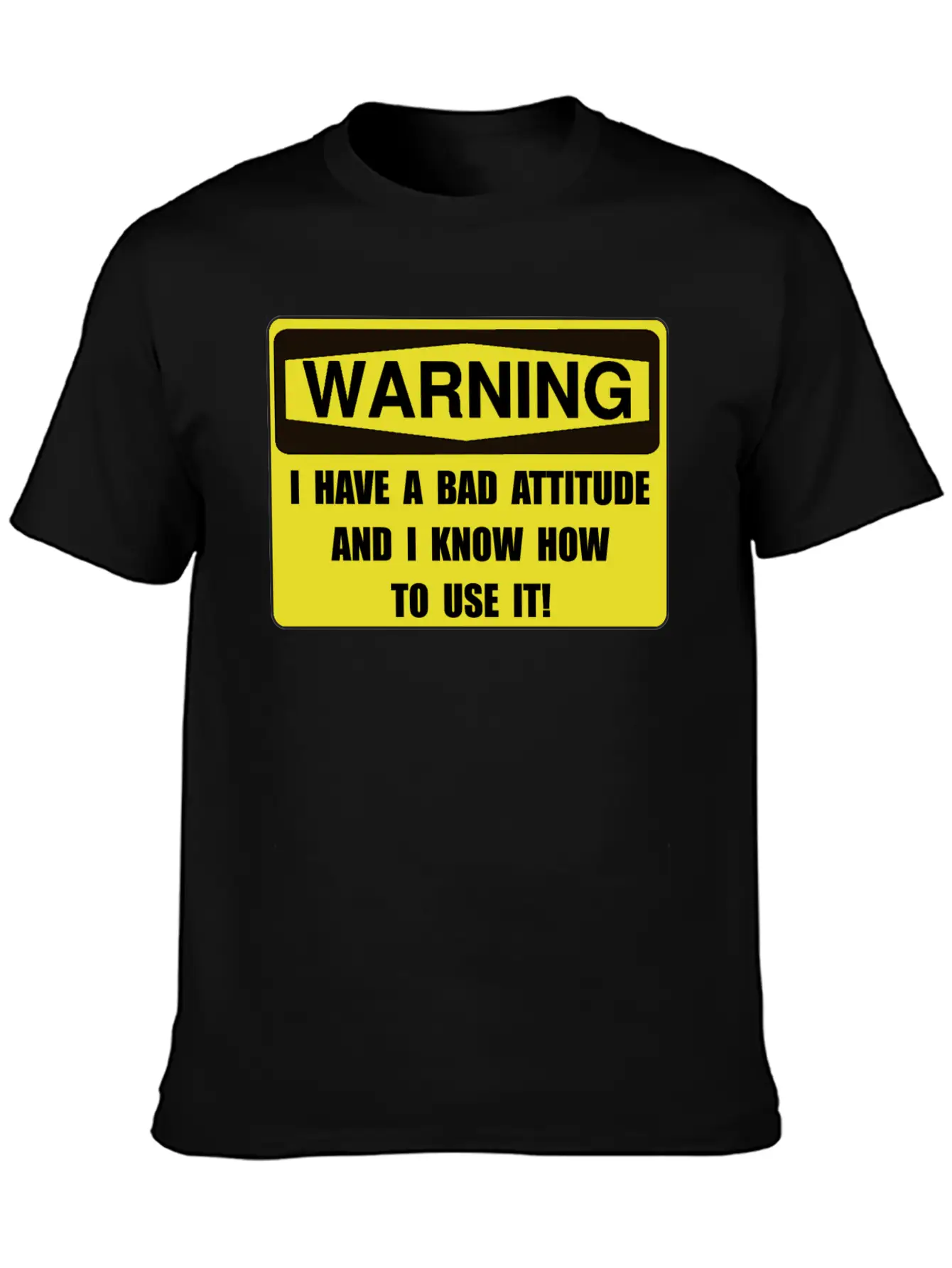 Attitude Warning Breathable Soft Cotton T-Shirt – Timeless Casual Look