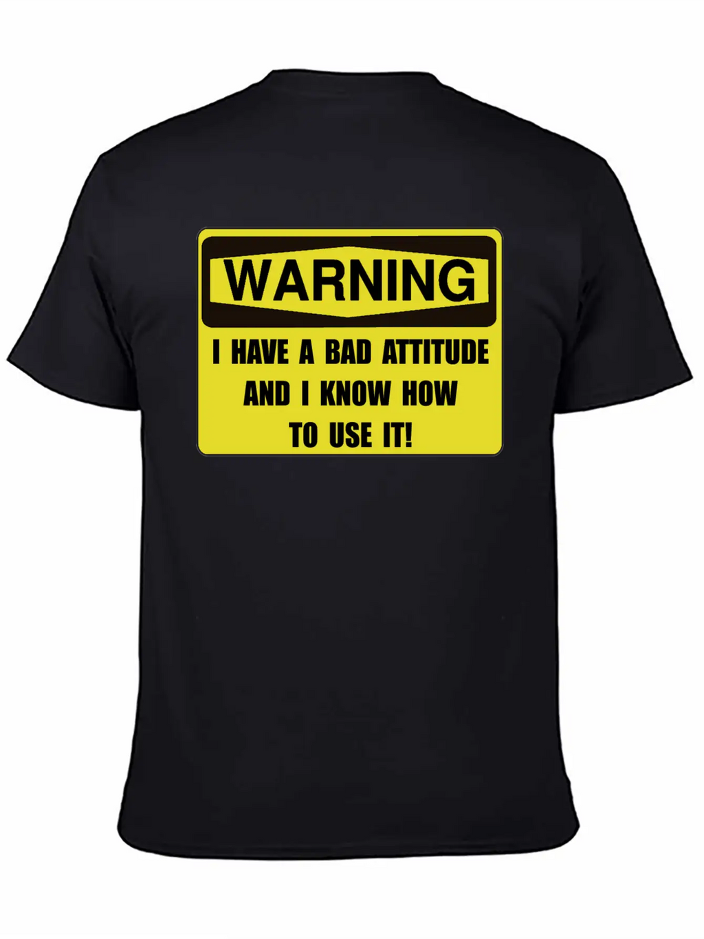 Attitude Warning Breathable Soft Cotton T-Shirt – Timeless Casual Look
