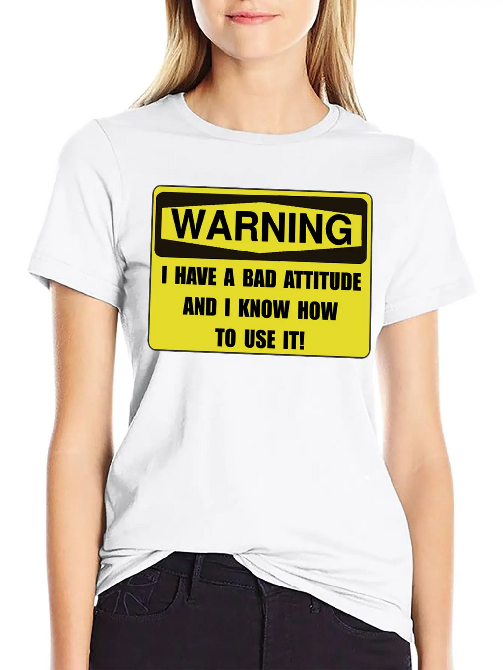 Attitude Warning Breathable Soft Cotton T-Shirt – Timeless Casual Look