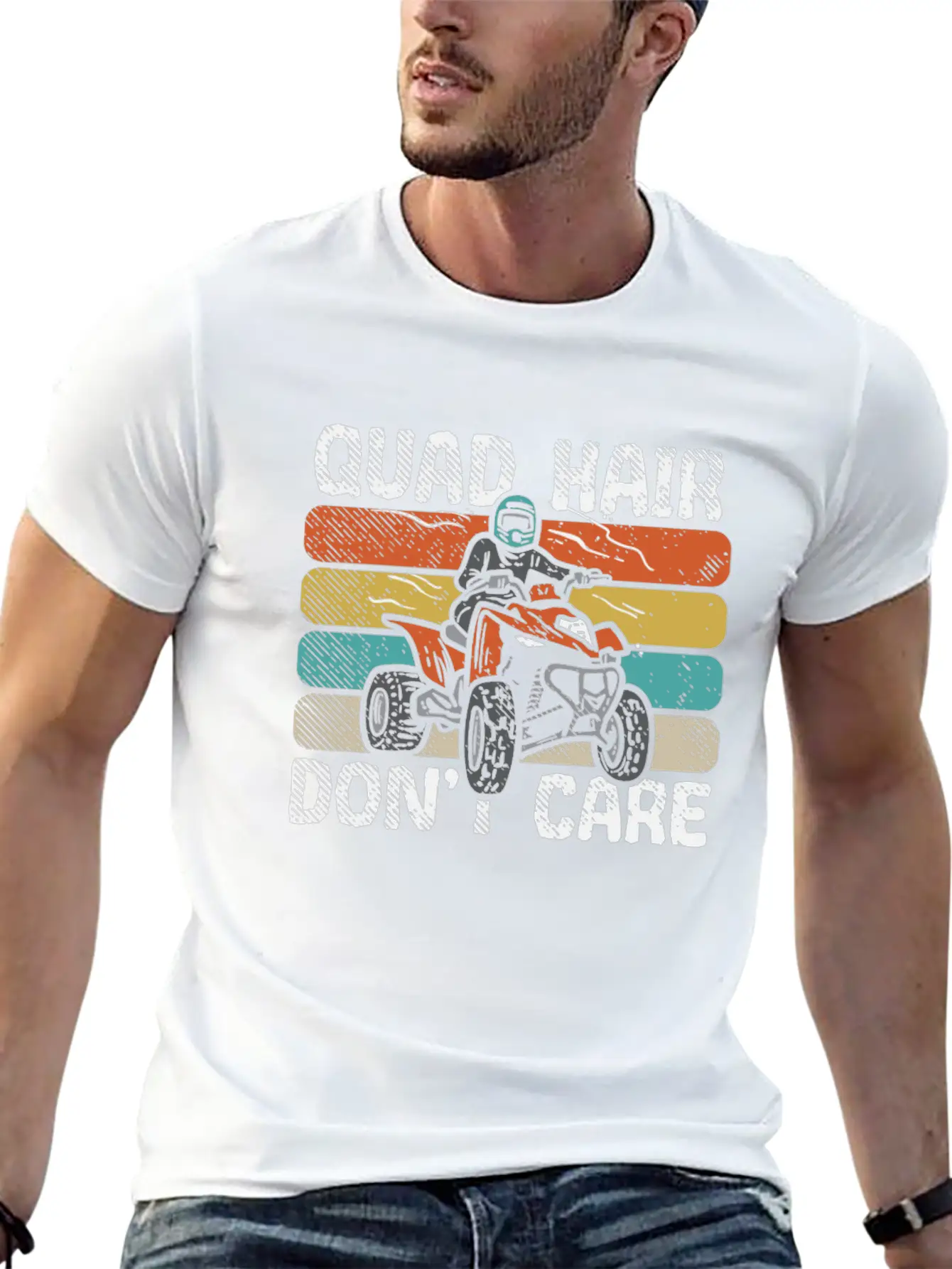 ATV Racers Mud Bogging Quad Bikers Off Roads Unisex Short Sleeve Soft Cotton T-Shirt – Casual Everyday Wear